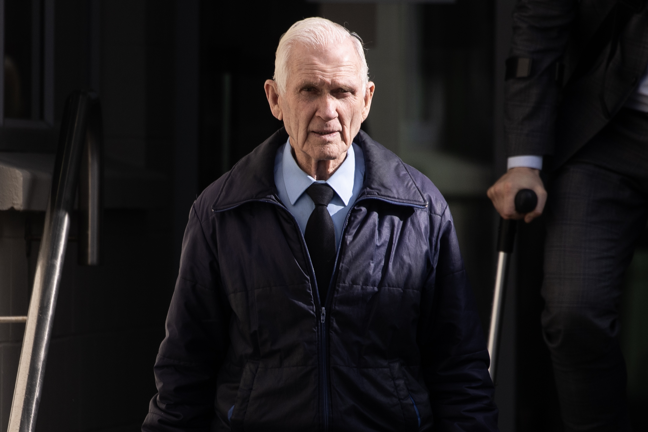 Gloriavale leader Howard Temple, following his appearance in the Greymouth District Court on indecent assault charges. Photo / George Heard