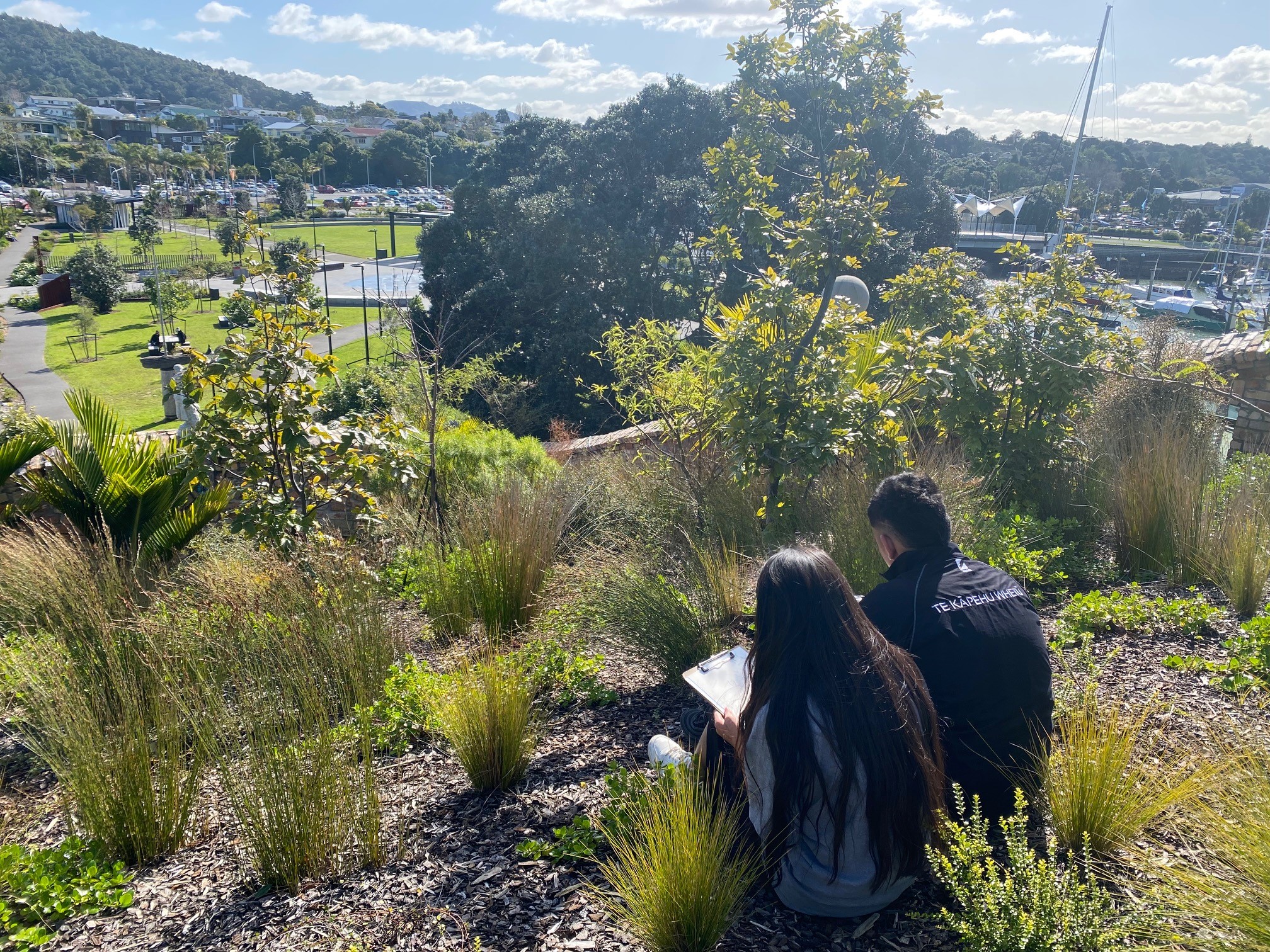 The Hundertwasser Art Centre's rooftop garden provides a perfect place for students to learn. Photo / Hundertwasser Art Centre