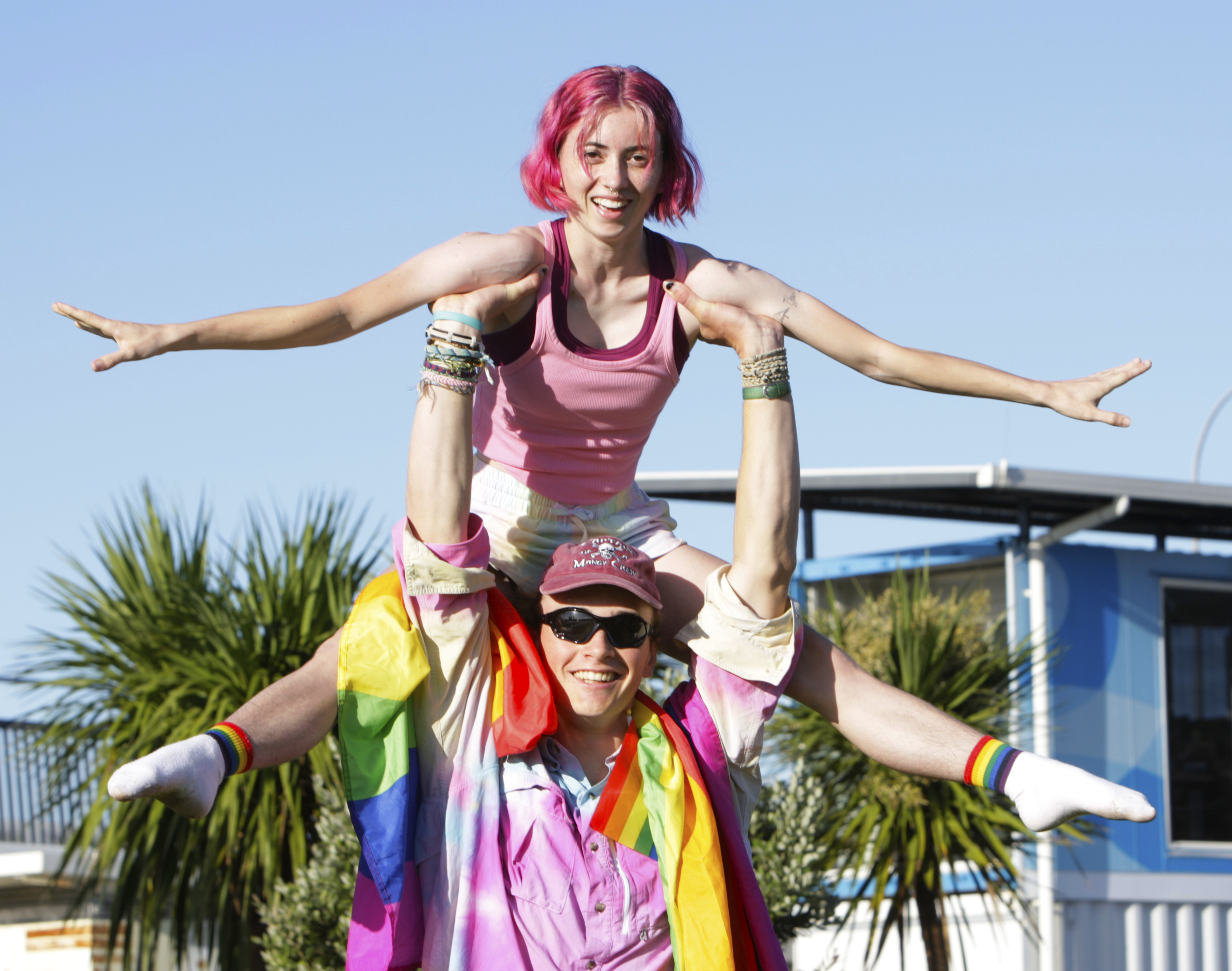 Holly Manley and Gary Smith show off their pride.