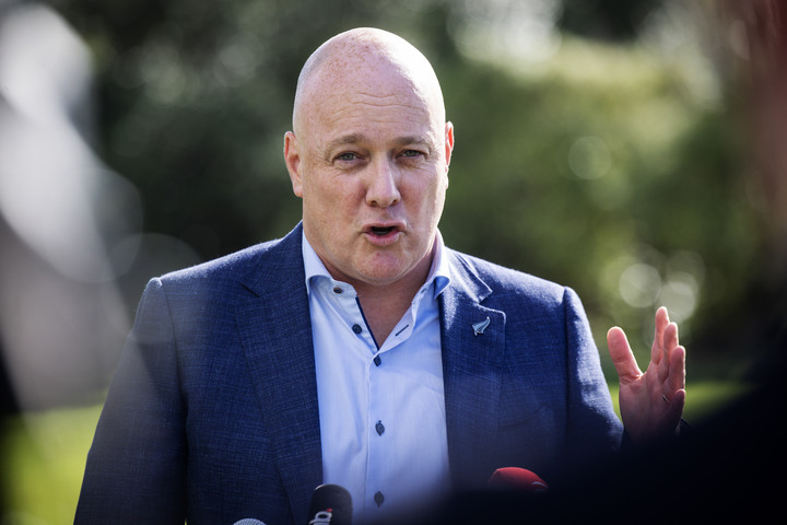 National leader Christopher Luxon said the Government had simply rebranded Three Waters. Photo / Mike Scott