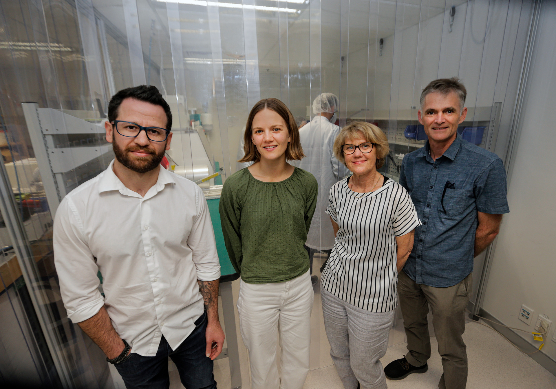 Tech company JunoFem has made a medical device that helps reduce incontinence in women. Left to right: Laith Hermez, Laura Pedofsky, Jenny Kruger and David Budgett. 