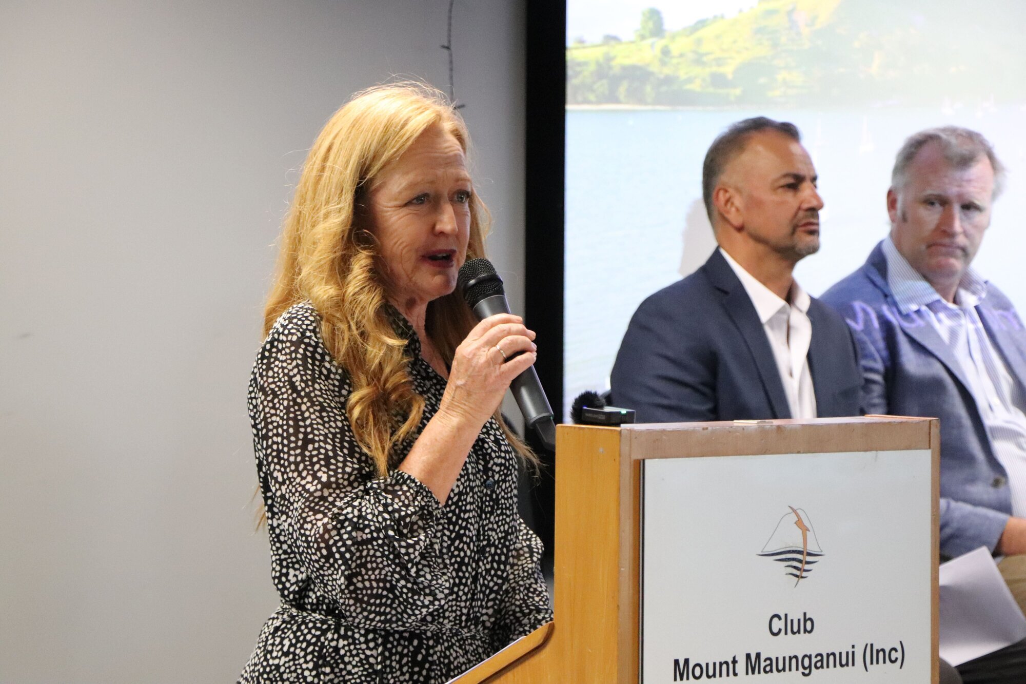  Deputy Mayor and Mount Maunganui ward councillor Jen Scoular arranged the community Mauao update meeting. Photo / Ayla Yeoman