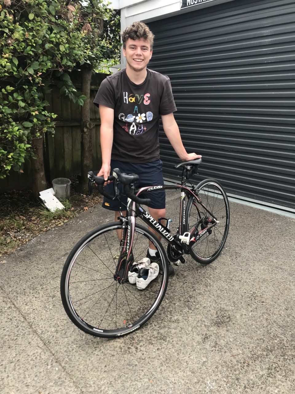 Levi and his bike. Photo / Supplied