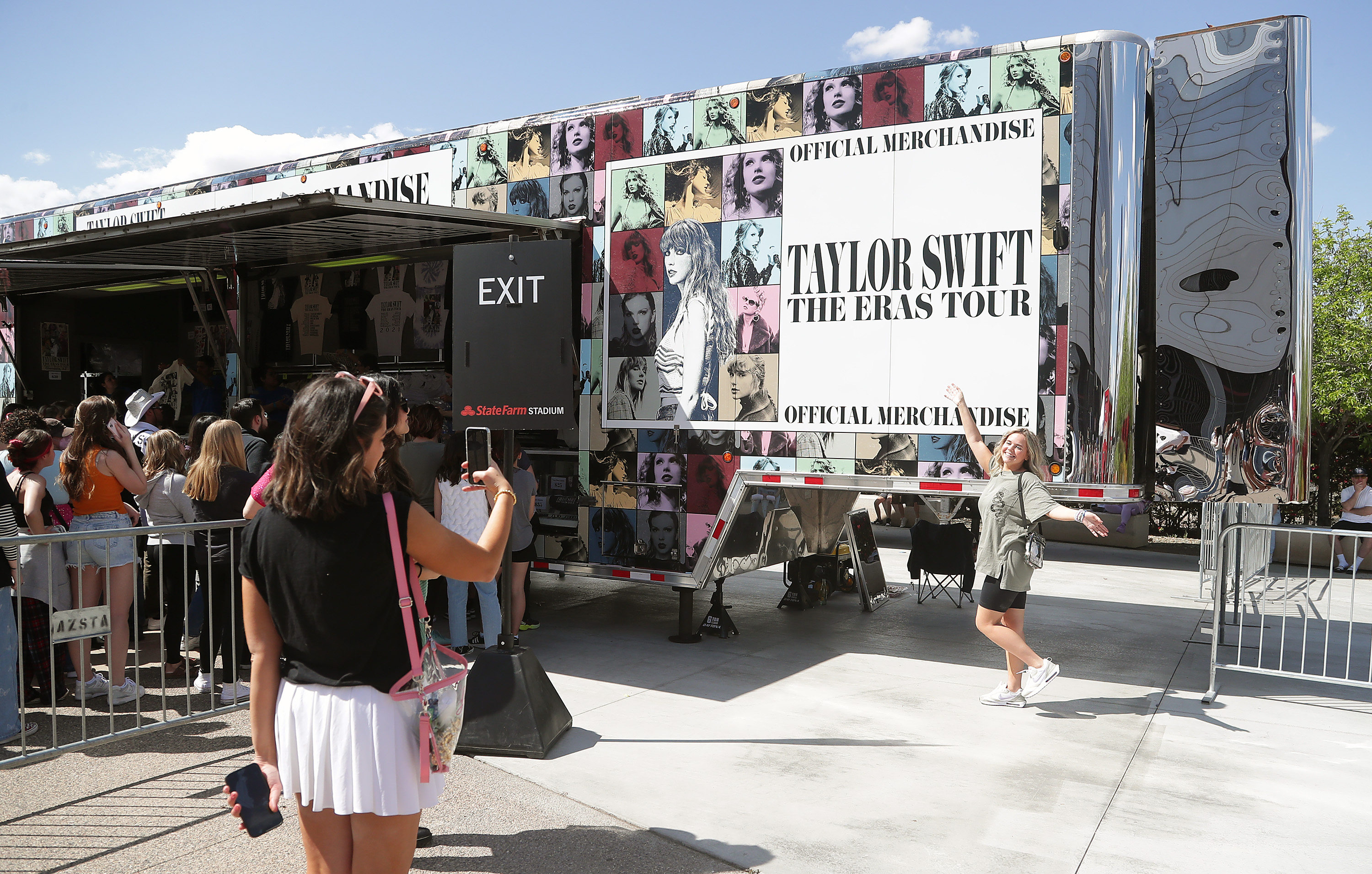 Fans arrive at State Farm Stadium for the opening night of Taylor Swift's Eras Tour in Glendale, Arizona. Photo / Getty Images
