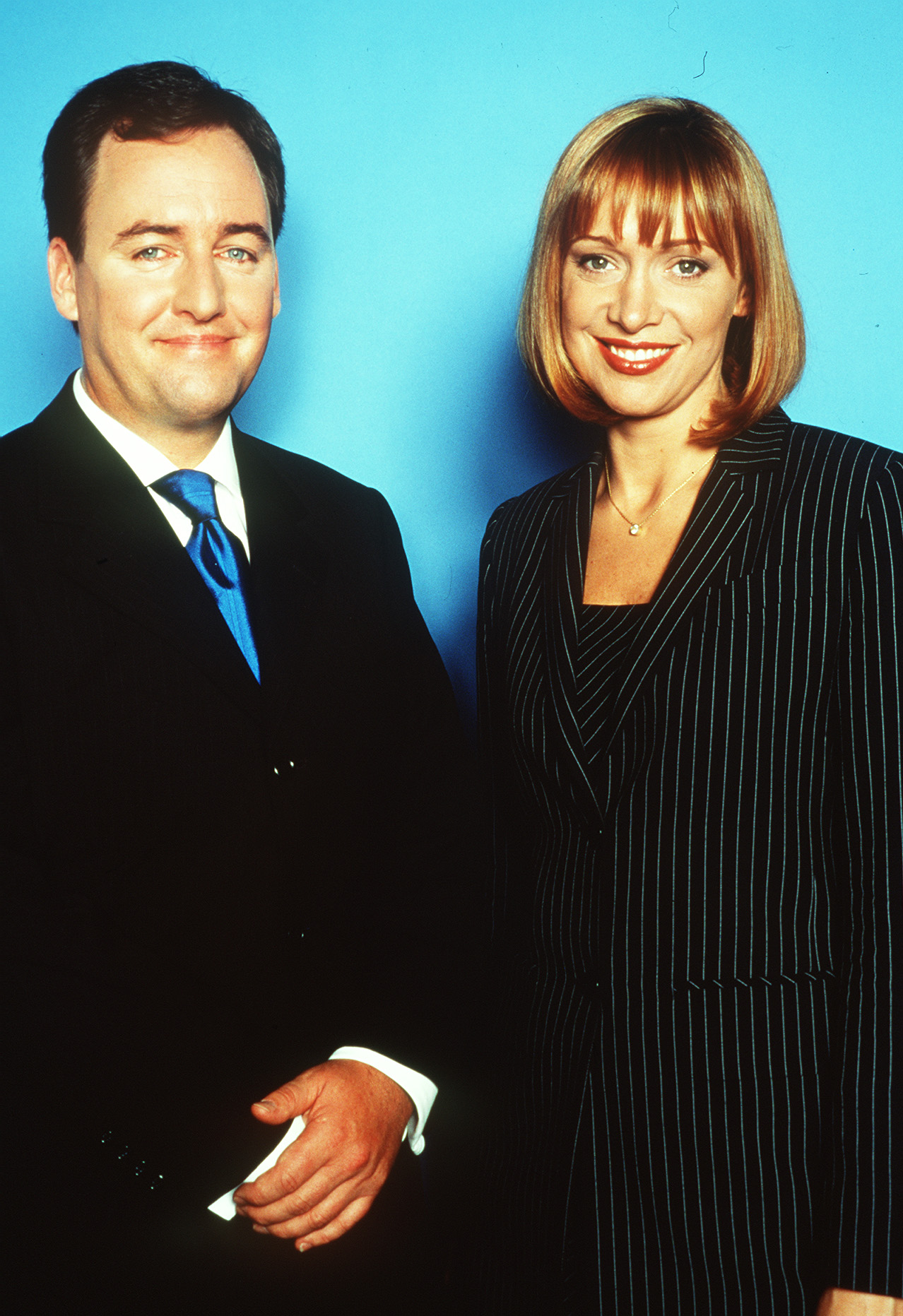 Mike Hosking and Alison Mau in 2000. 