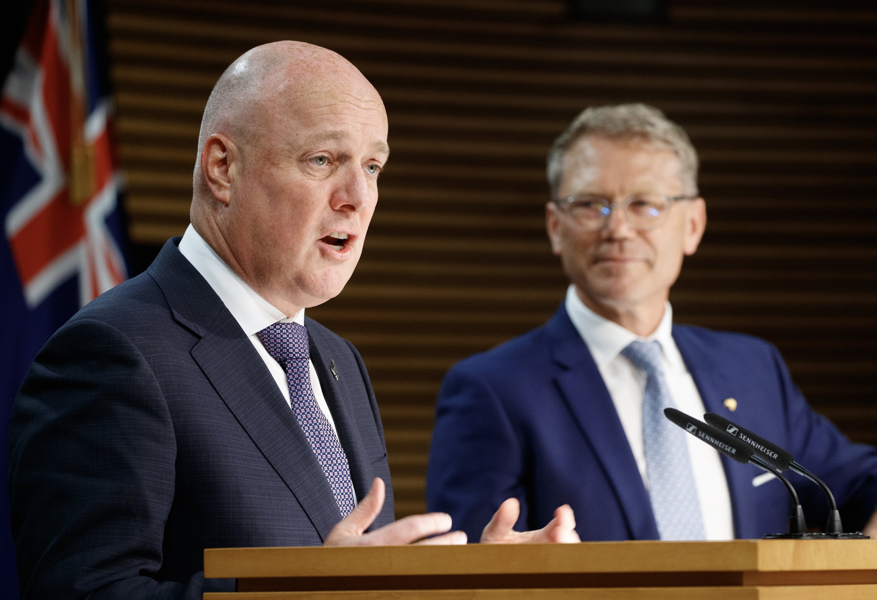 Prime Minister Christopher Luxon and Justice Minister Paul Goldsmith are unapologetically 'tough on crime'. Photo / Mark Mitchell