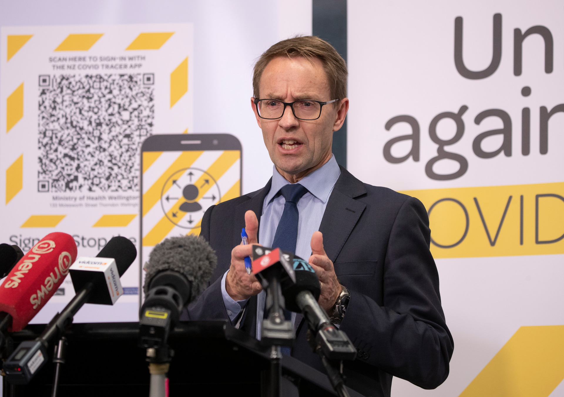 Director general of health Dr Ashley Bloomfield. Photo / Mark Mitchell
