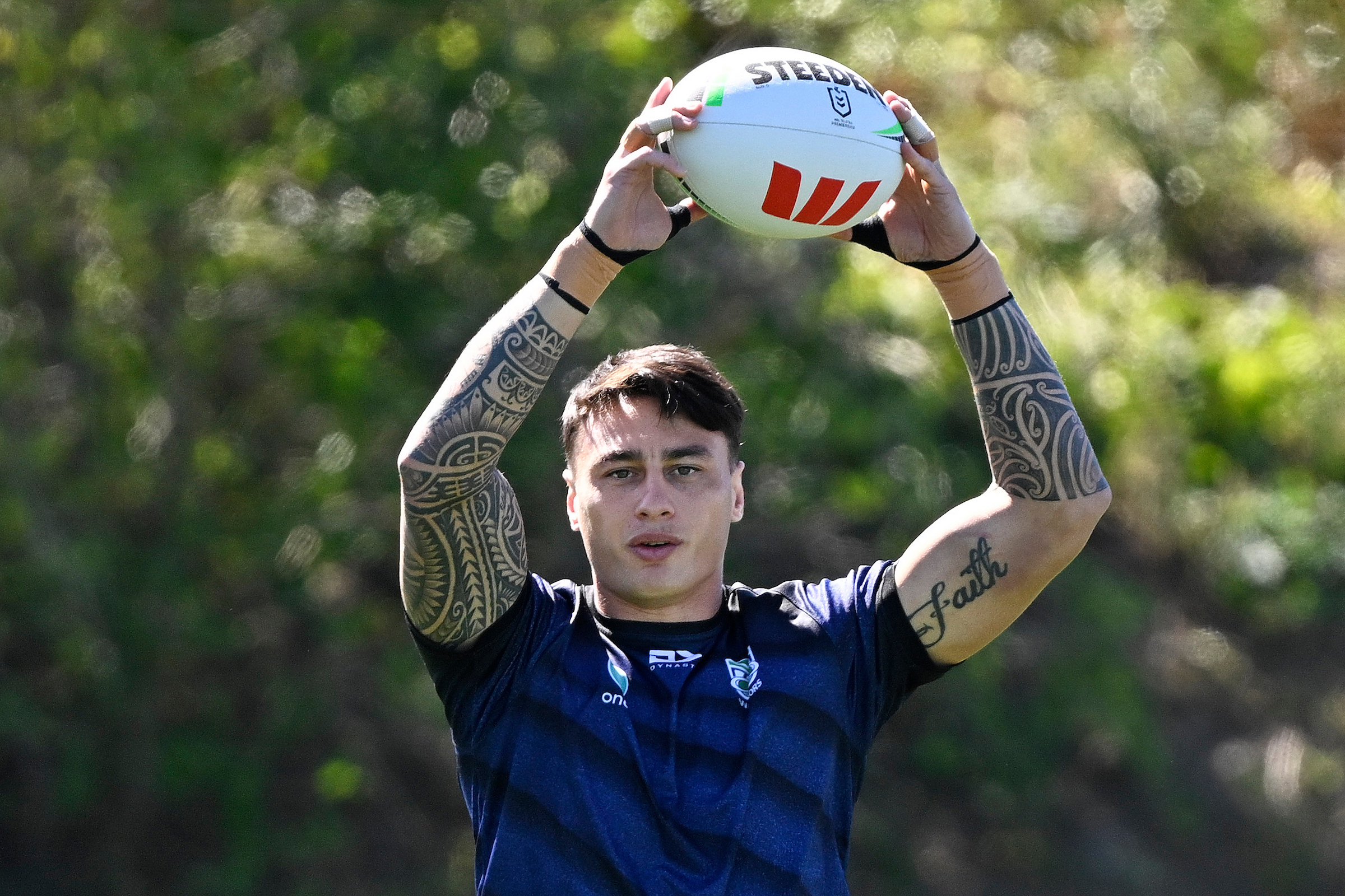 Charnze Nicoll-Klokstad at Warriors training. Photo / Photosport