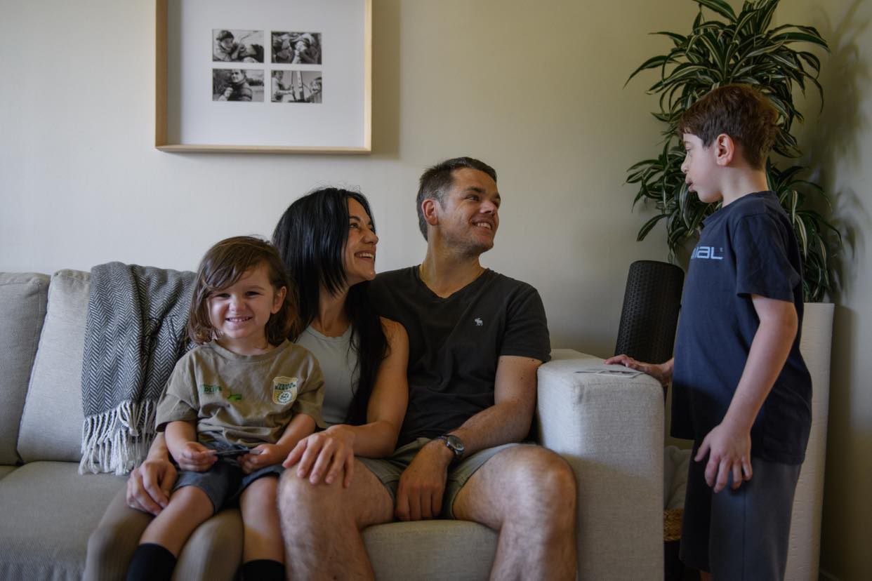 Disabled persons advocate Katy Thomas with her family. Photo / Supplied