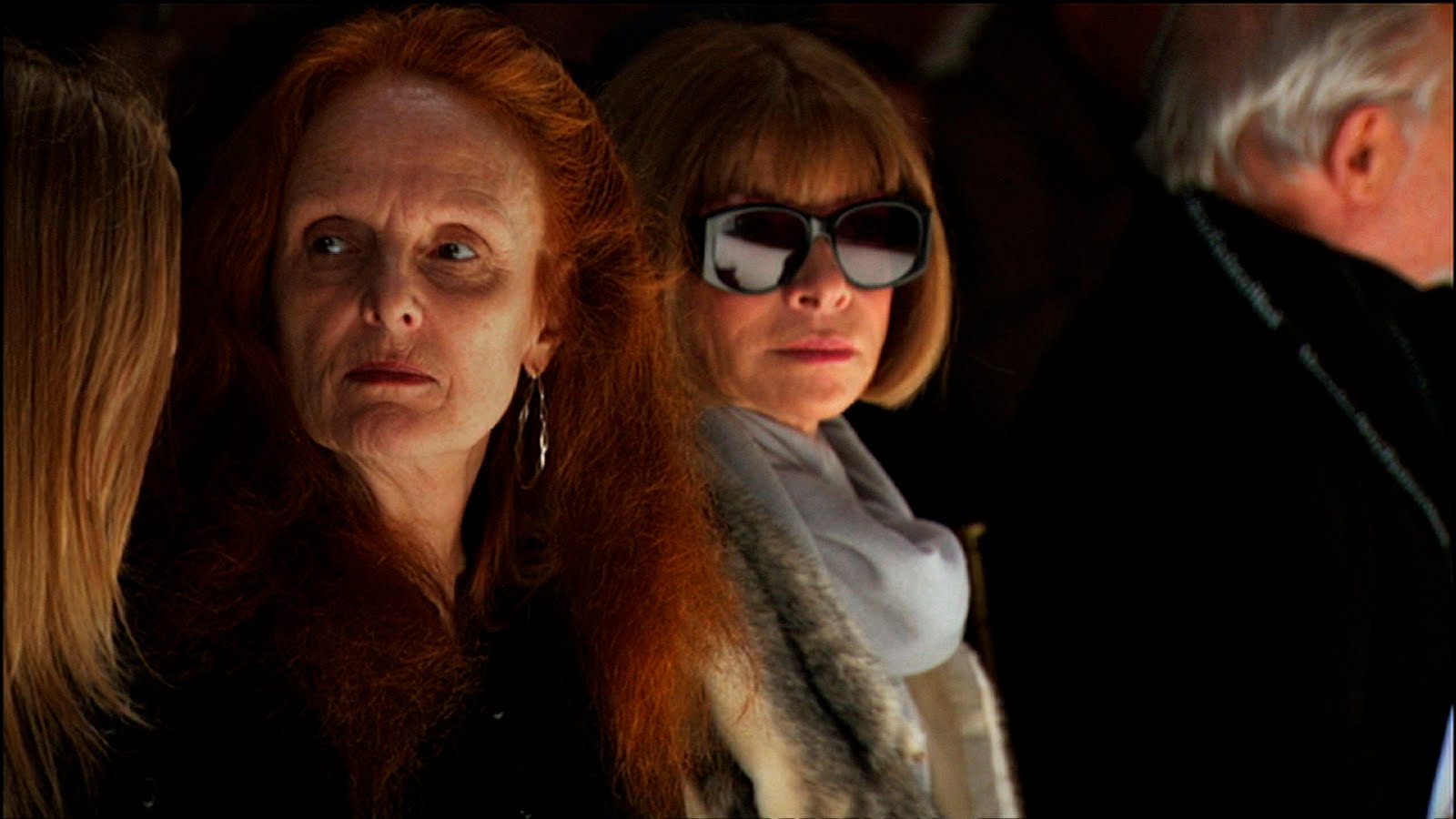 A still from 'The September Issue', featuring. US Vogue creative director Grace Coddington (left) and editor Anna Wintour.