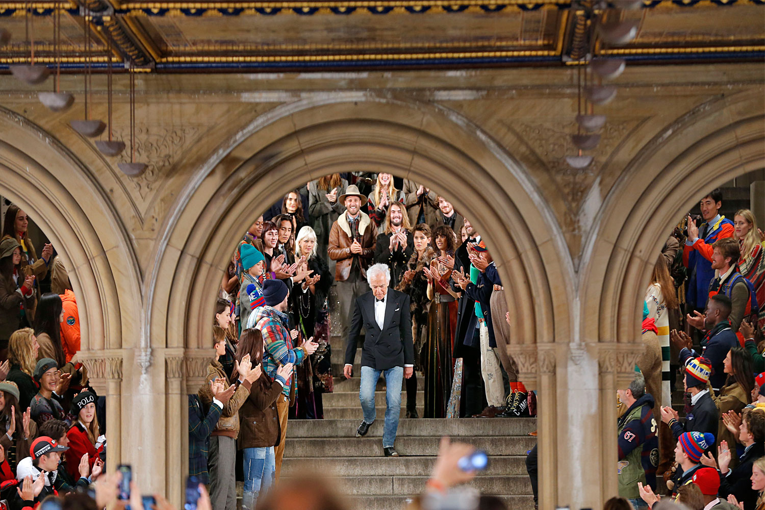 Fashion designer Ralph Lauren walks the runway for Ralph Lauren fashion show during New York Fashion Week. Photo / Getty Images
