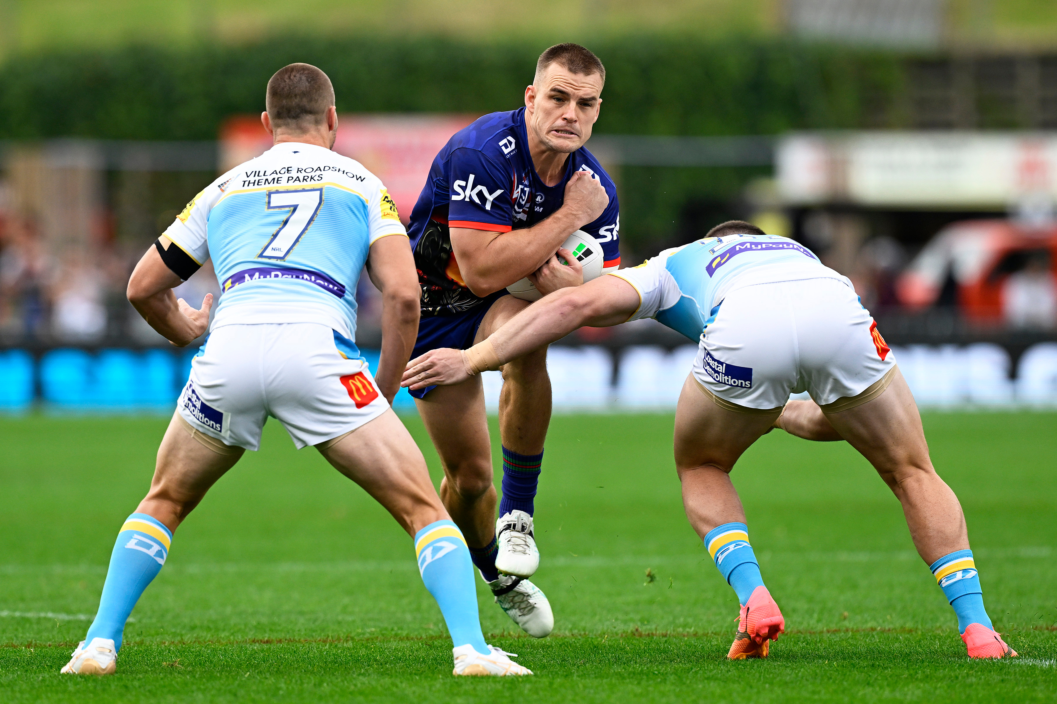 Jackson Ford in action for the Warriors against the Gold Coast Titans. Photo / Photosport