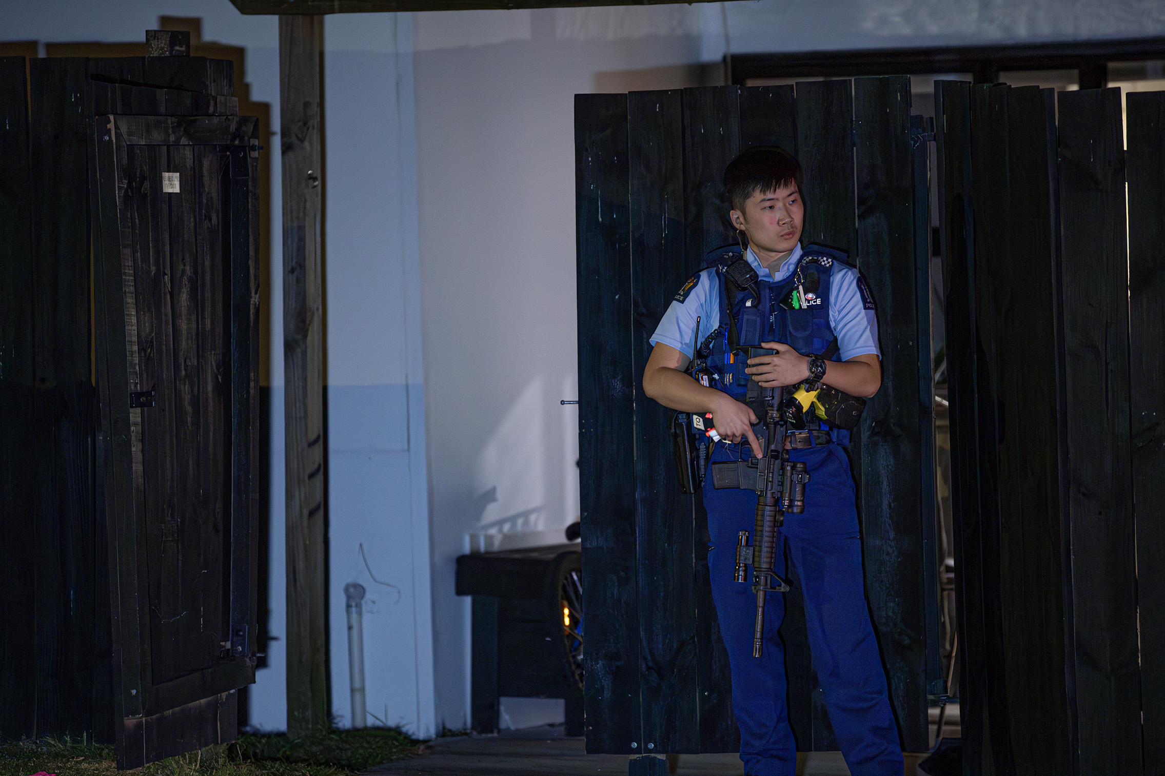 Nobody has been arrested but a woman is receiving medical attention after she was allegedly kidnapped from an address on Sunnyhaven Ave in Beach Haven. Photo / Hayden Woodward