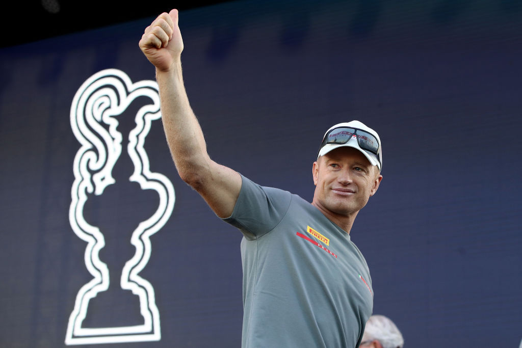 Jimmy Spithill acknowledges the crowd after the America's Cup. Photo / Getty IMages