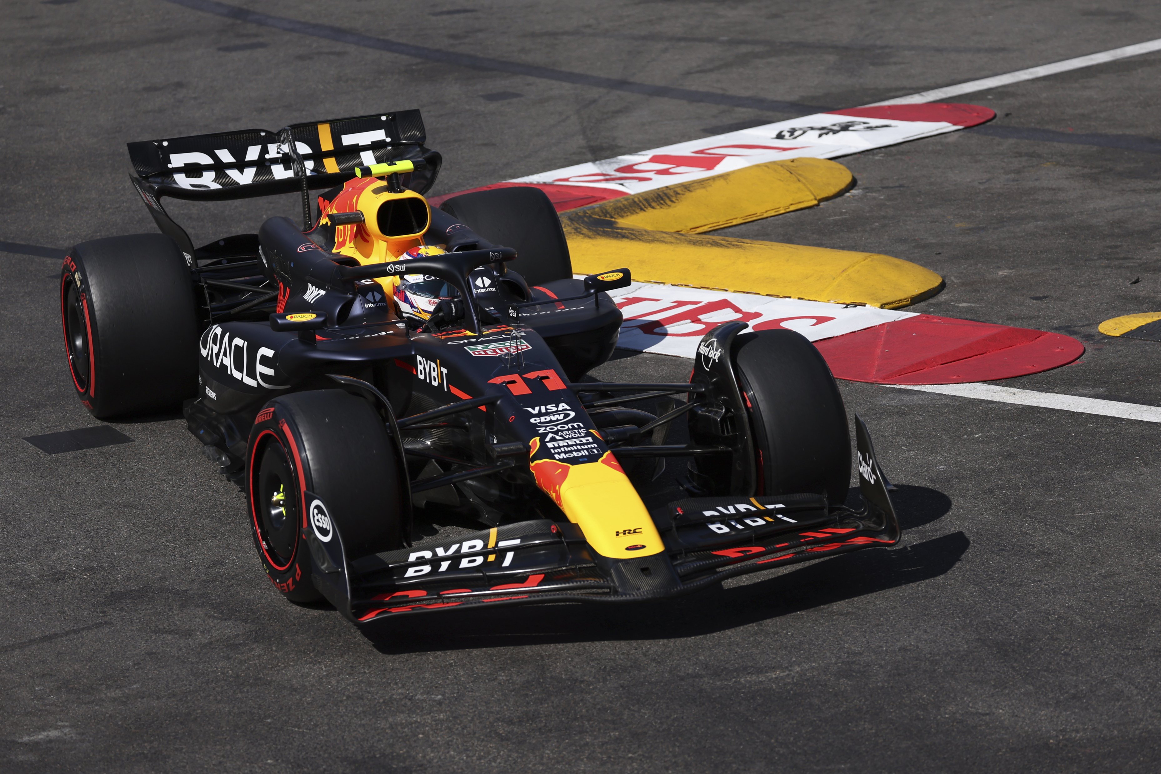 Red Bull driver Sergio Perez of Mexico steers his car during the qualifying session ahead of the Formula One Monaco Grand Prix. Photo / AP