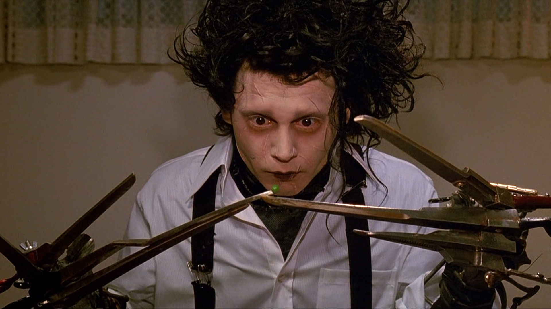 Johnny Depp as Edward, in the film Edward Scissorhands.