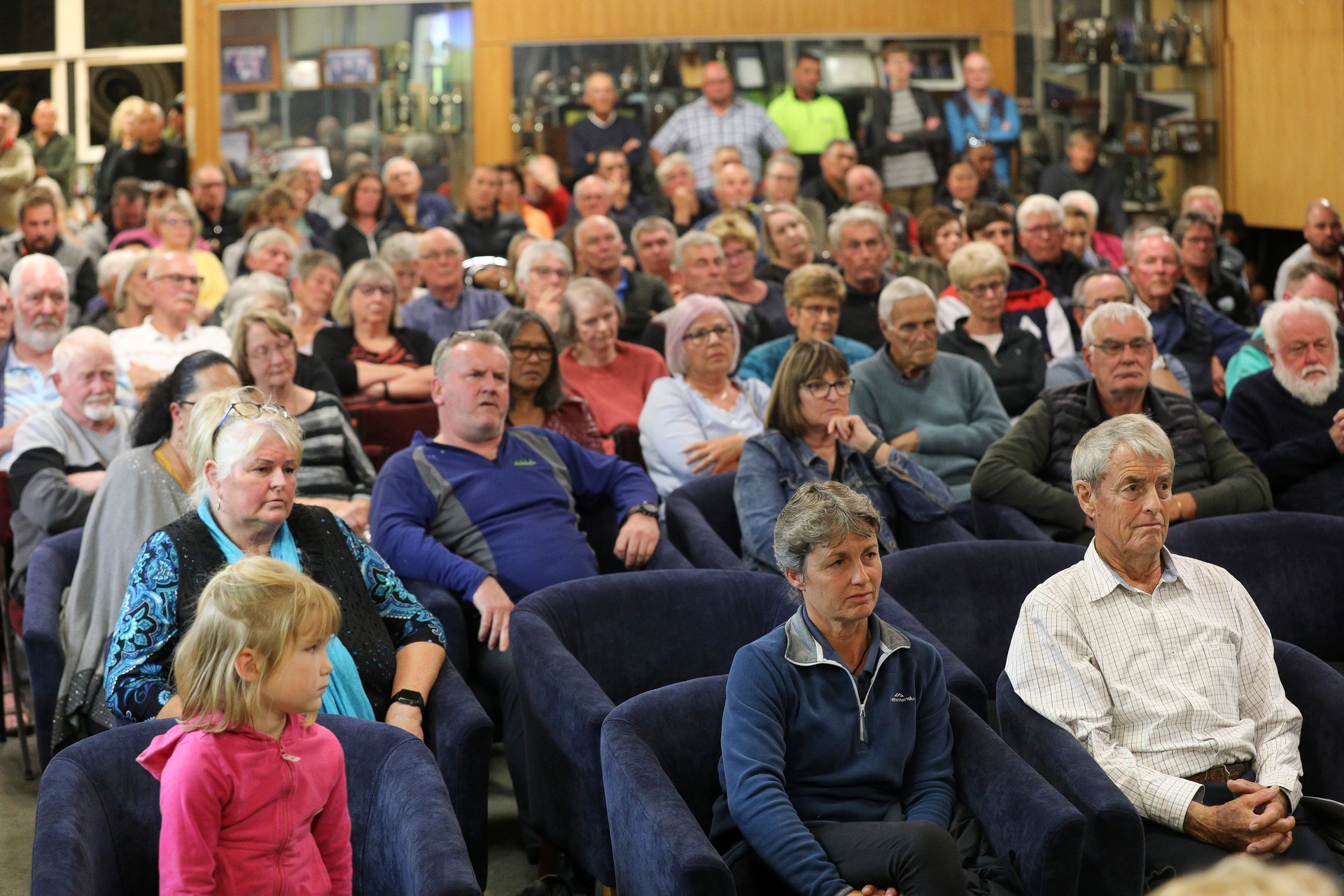 About 150 people attended the meeting on Monday evening. Photo / Andrew Warner
