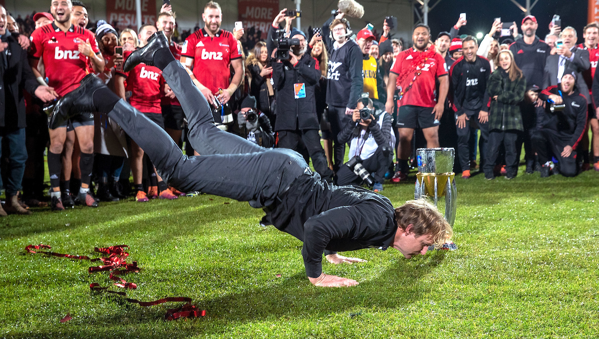 Scott Robertson is well-known for his breakdancing. Photo / Photosport