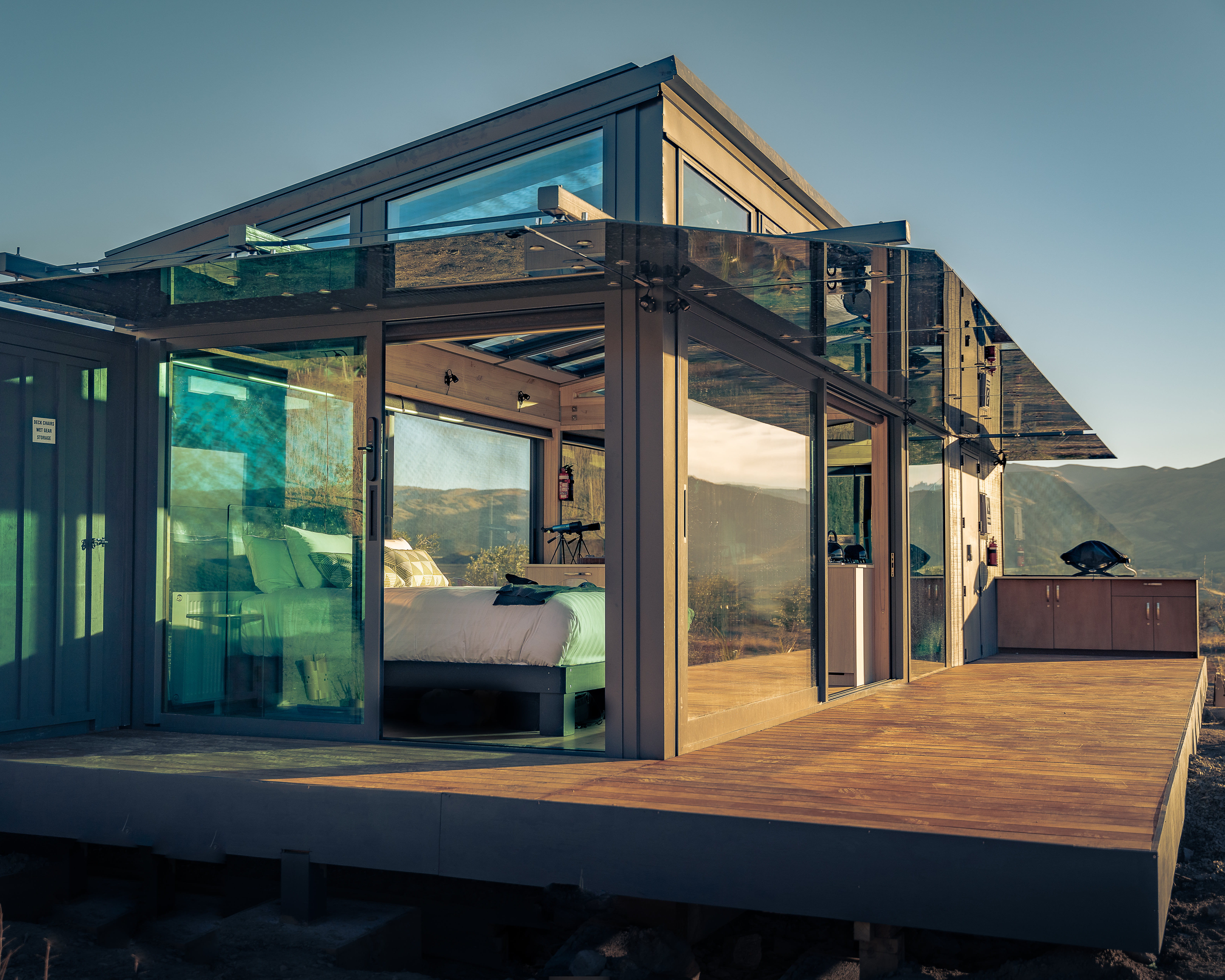 Haurapa PurePod is eco-friendly, off-grid and sustainable, using both solar power and eco-friendly products. Photo / Matt Finch