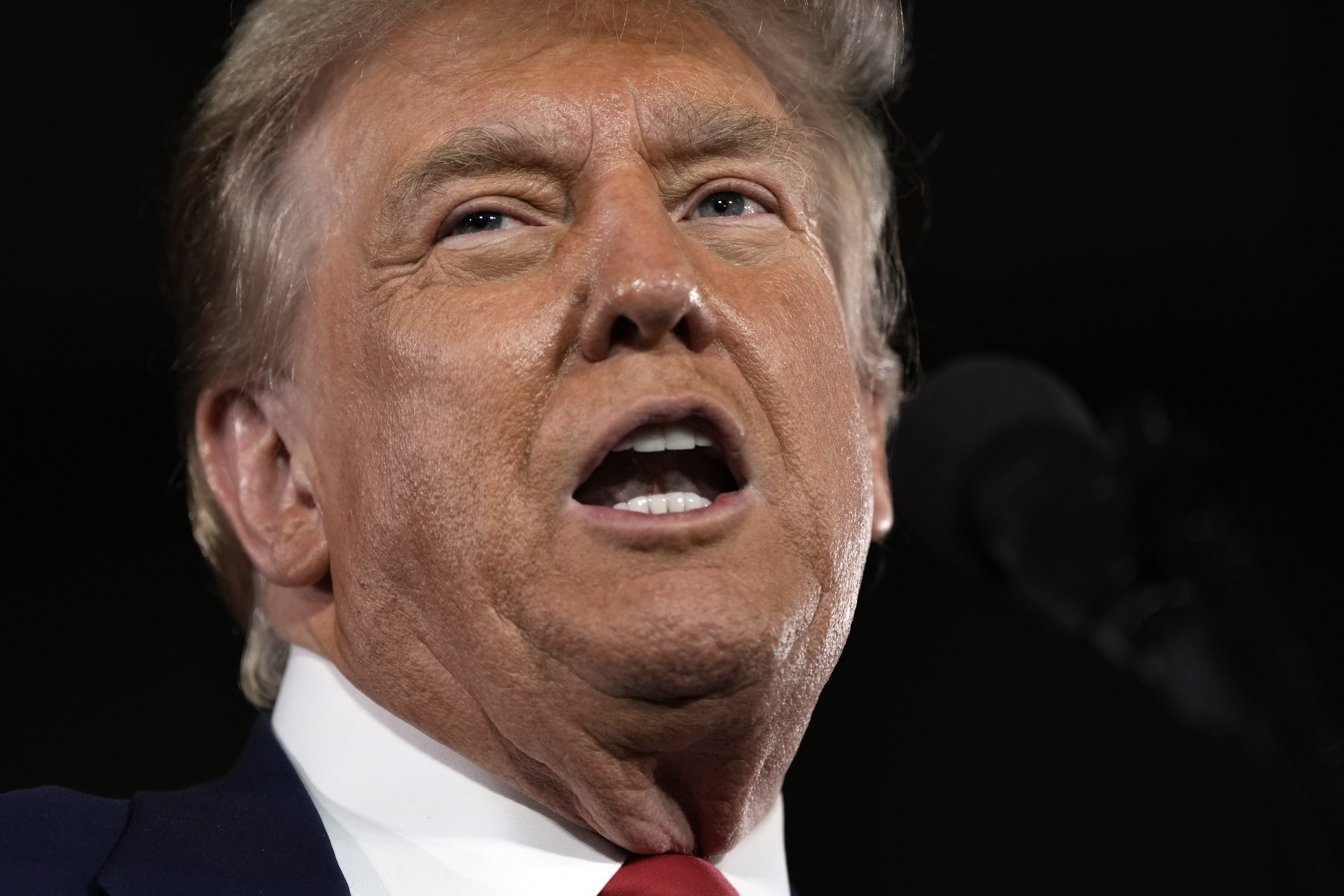 Republican presidential candidate and former US president Donald Trump speaks at a campaign rally on Wednesday, May 1, 2024 at the Waukesha County Expo Centre in Waukesha, Wisconsin. Photo / AP