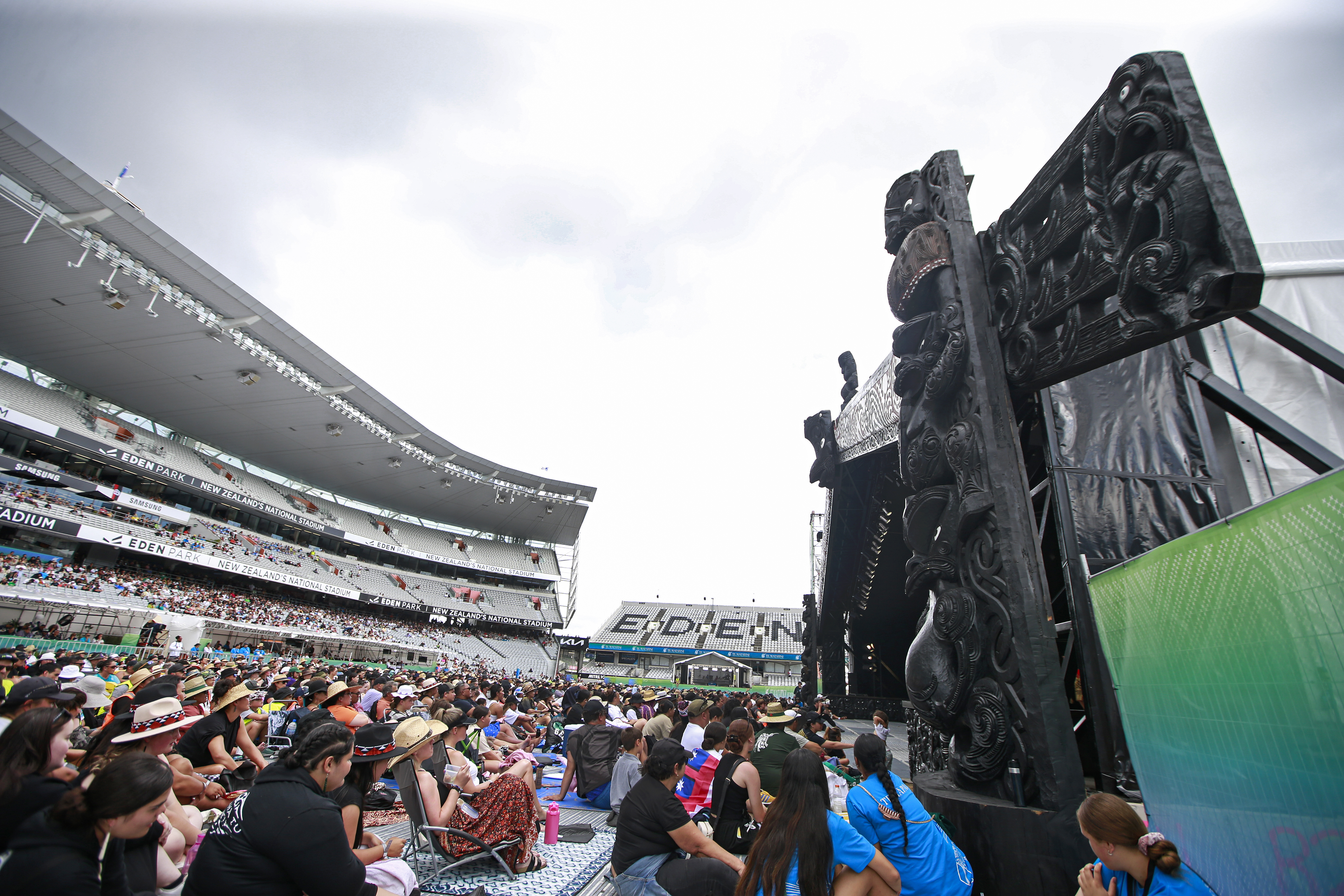A huge crowd attended Te Matatini at Eden Park in Auckland.  Photo / Alex Burton