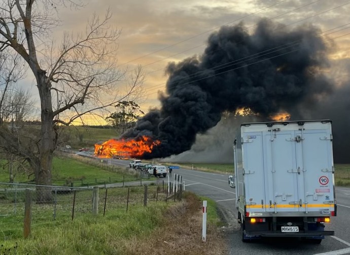 A photo taken of the crash. Photo / Supplied
