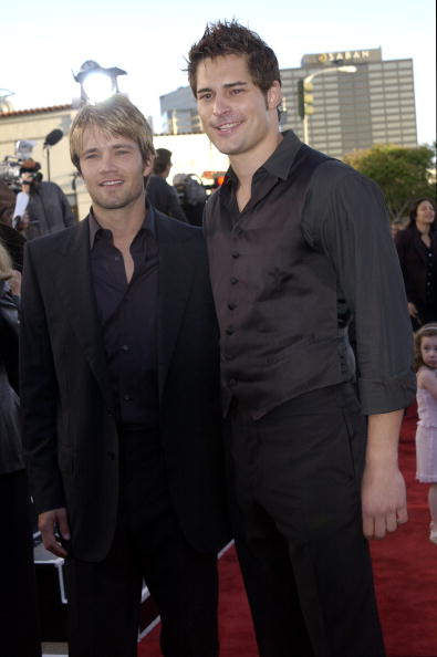 Jason Padgett and Joe Manganiello at the Spider-Man premiere in 2002. Photo / Getty Images