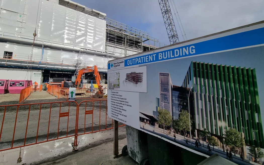Work on the new Dunedin Hospital at the site of the former Cadbury's building.