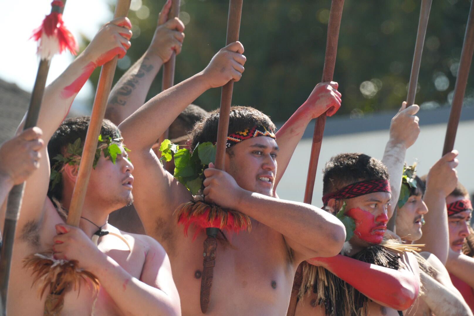 A haka roopu prepares for te rā nehu (burial day). Photo / Carson Bluck
