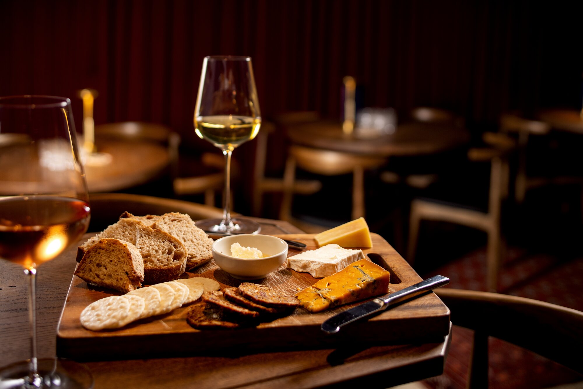 The food menu is simple and designed to pair with wine, from cheese to mezze. Photo / Babiche Martens