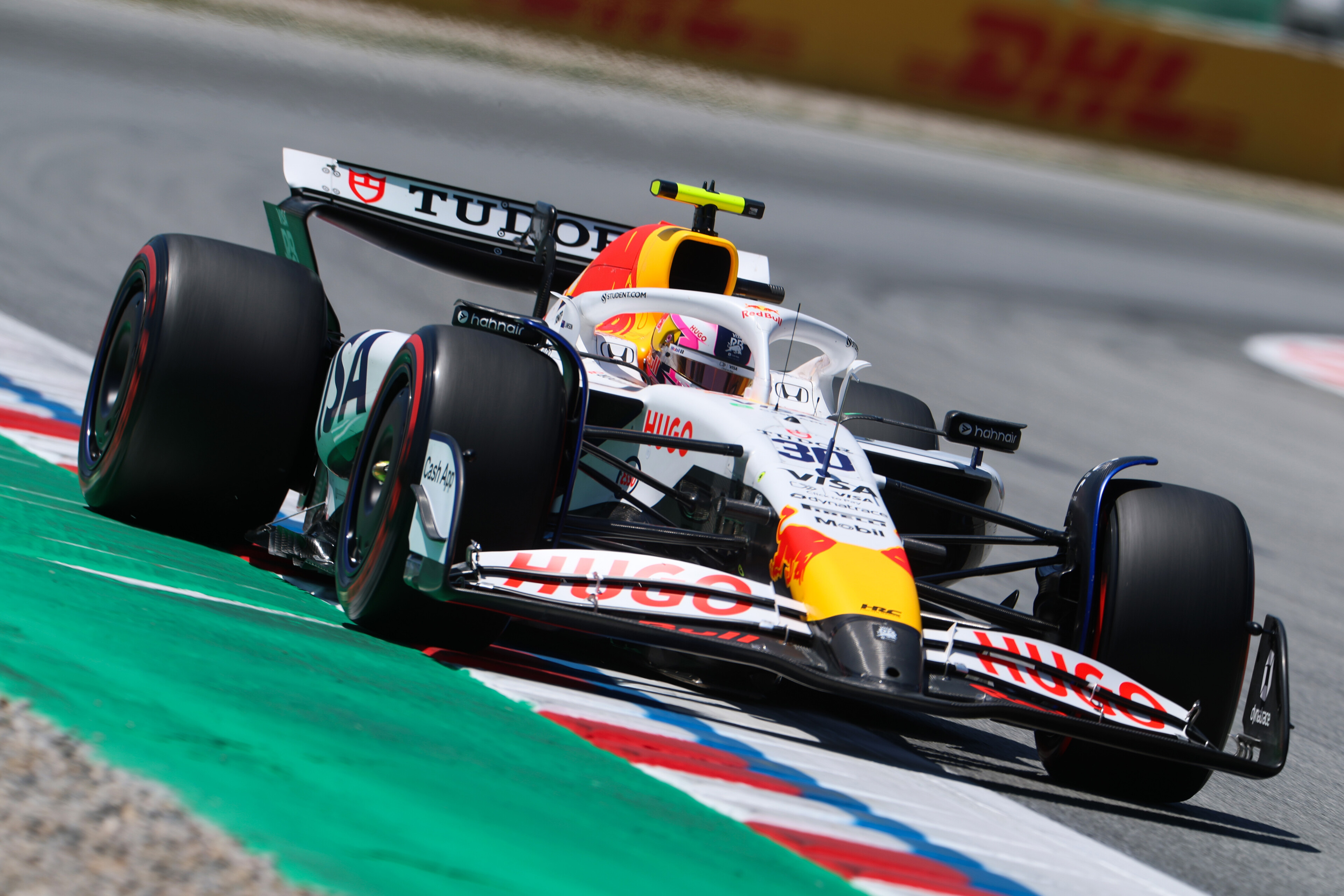 Liam Lawson at the Spanish Grand Prix. Photo / Red Bull