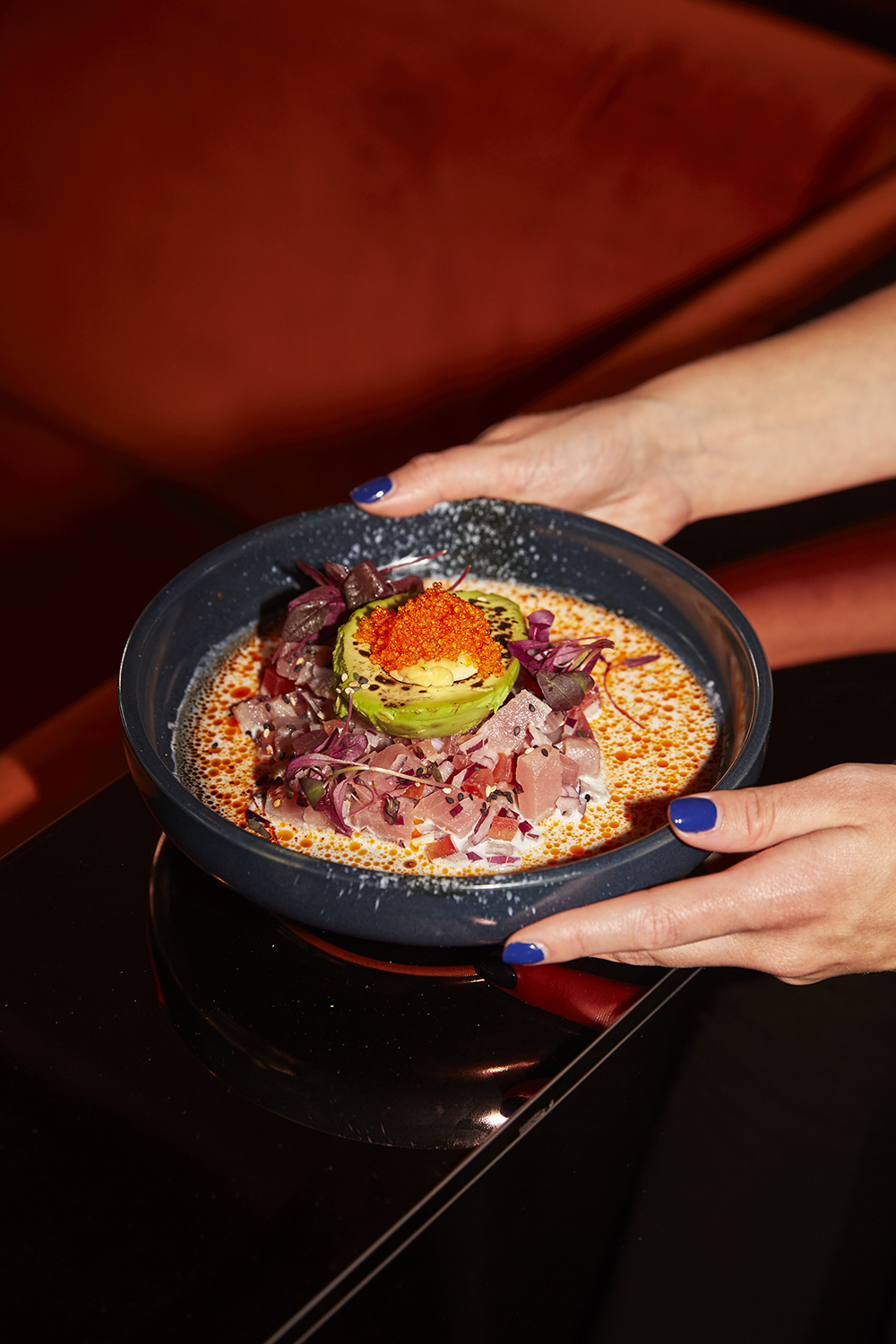 The Mala Ika Mata tuna dish with avocado from new Chinese fusion restaurant Xie Xie in Ponsonby.