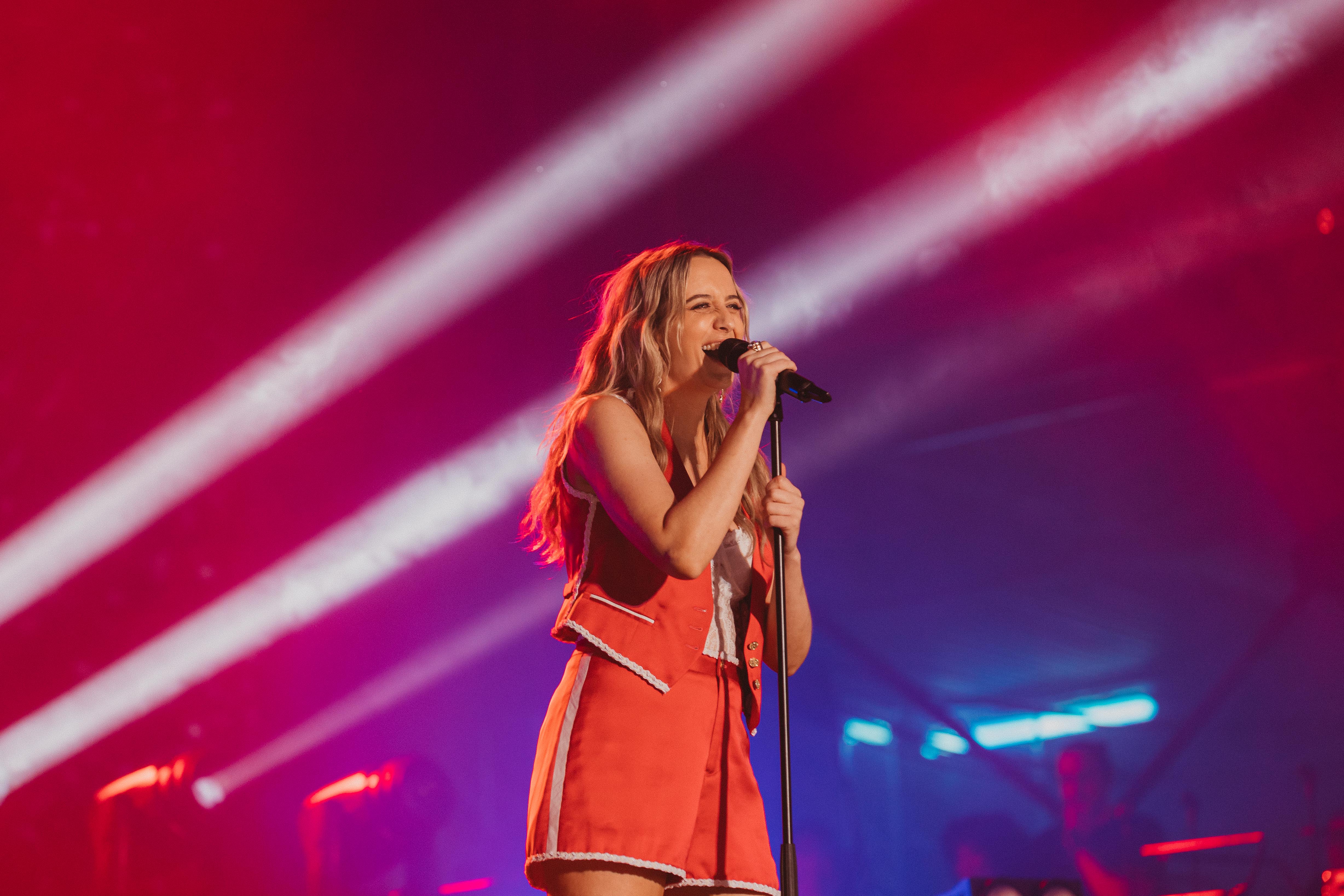 Kaylee Bell performs at Coca-Cola's Christmas in the Park last year. Photo / Chontalle Musson