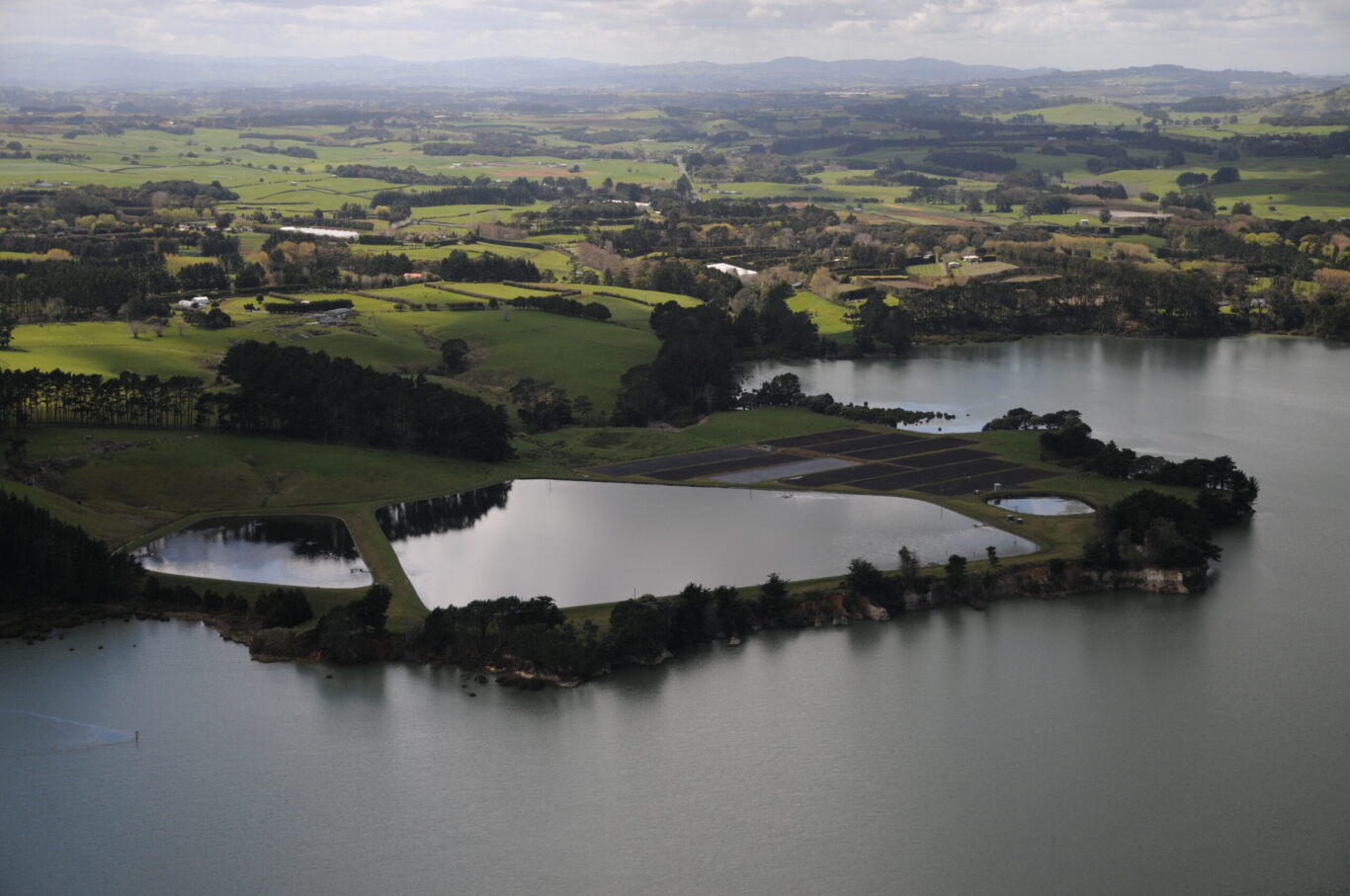 The existing wastewater treatment plant at Waiuku.