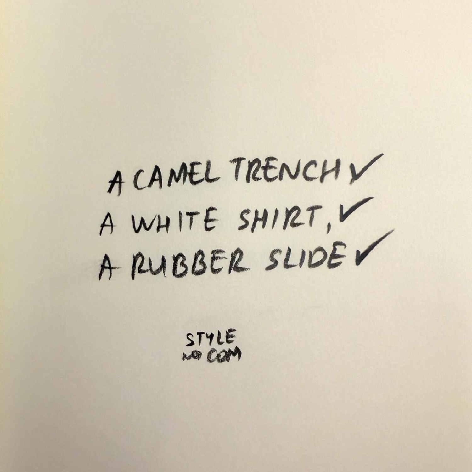 Content creator Beka Gvishiani shared notes from the show. Photo / @stylenotcom