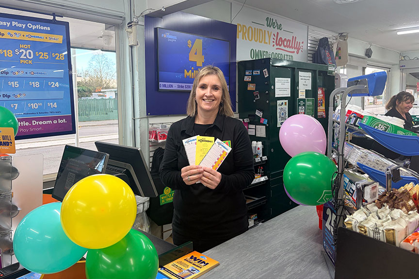 Four Square Netherby store owner Kim Woods. Photo / Jazlyn Whales