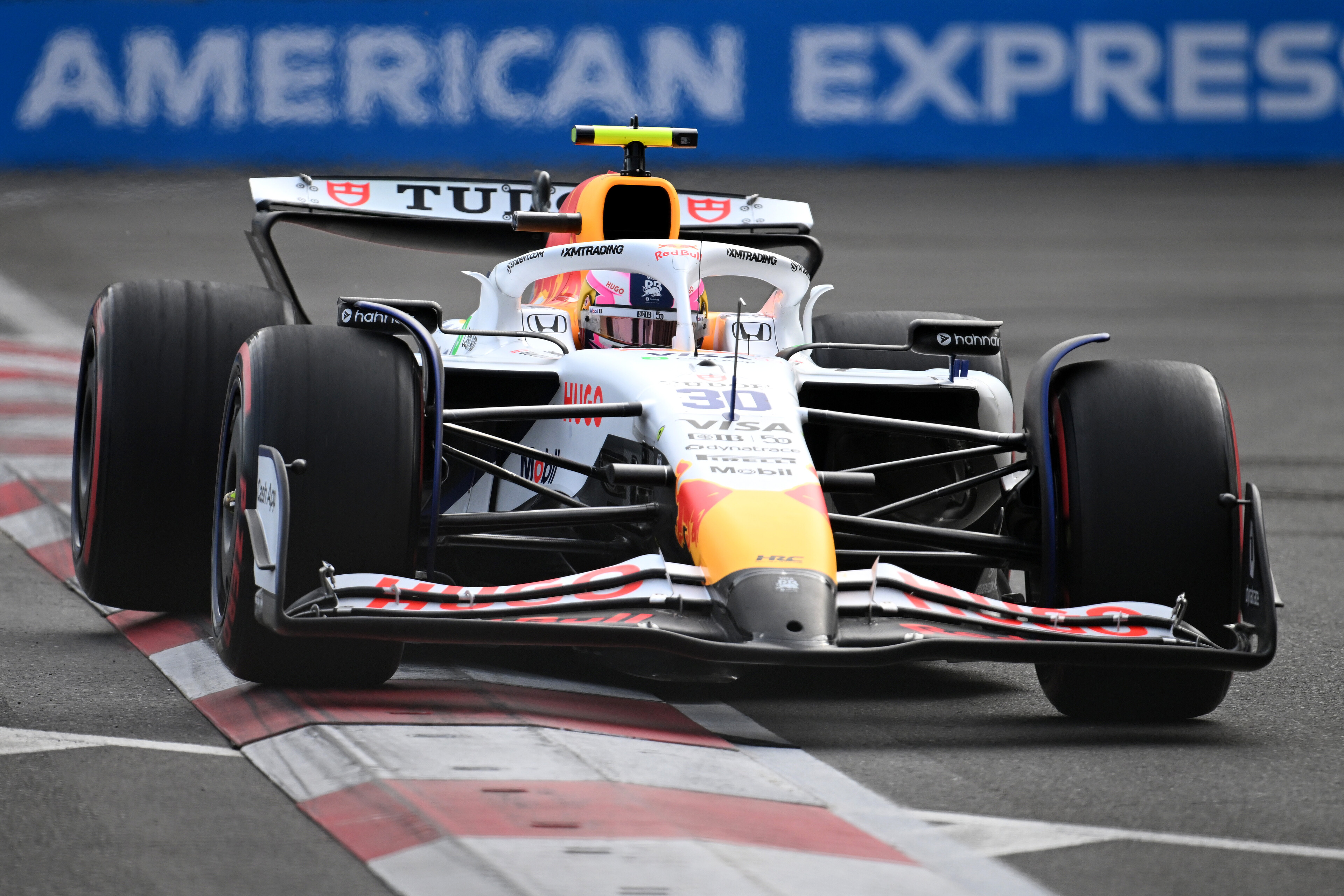 Liam Lawson in practice for the Azerbaijan Grand Prix. Photo / Red Bull
