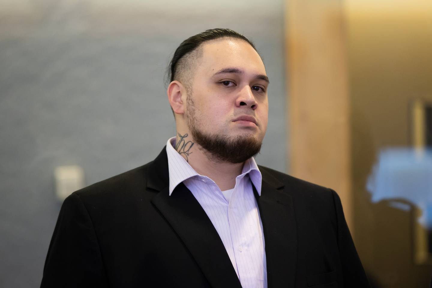 Eli Epiha at an earlier court appearance for the murder. Photo / Brett Phibbs