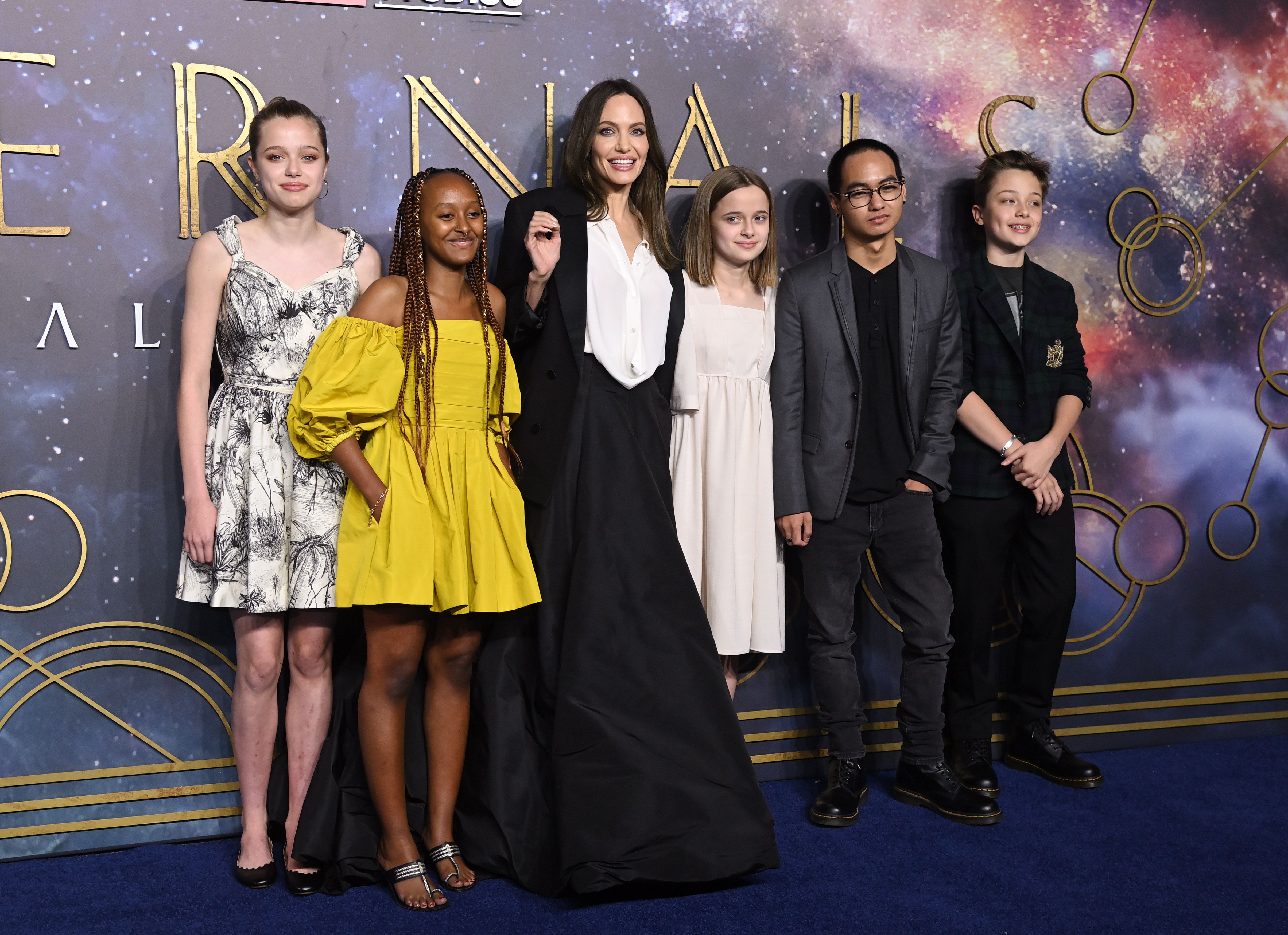 Shiloh Jolie-Pitt (left) has reportedly filed to drop her dad's name as she marks her 18th birthday. Photo / Getty Images