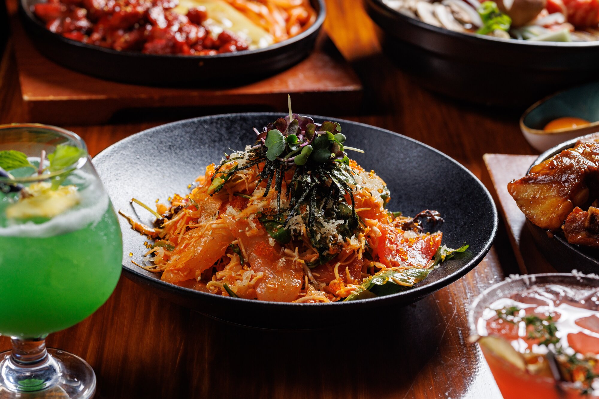 The spicy raw fish salad on the menu at Korean restaurant Ongi. Photo / Babiche Martens