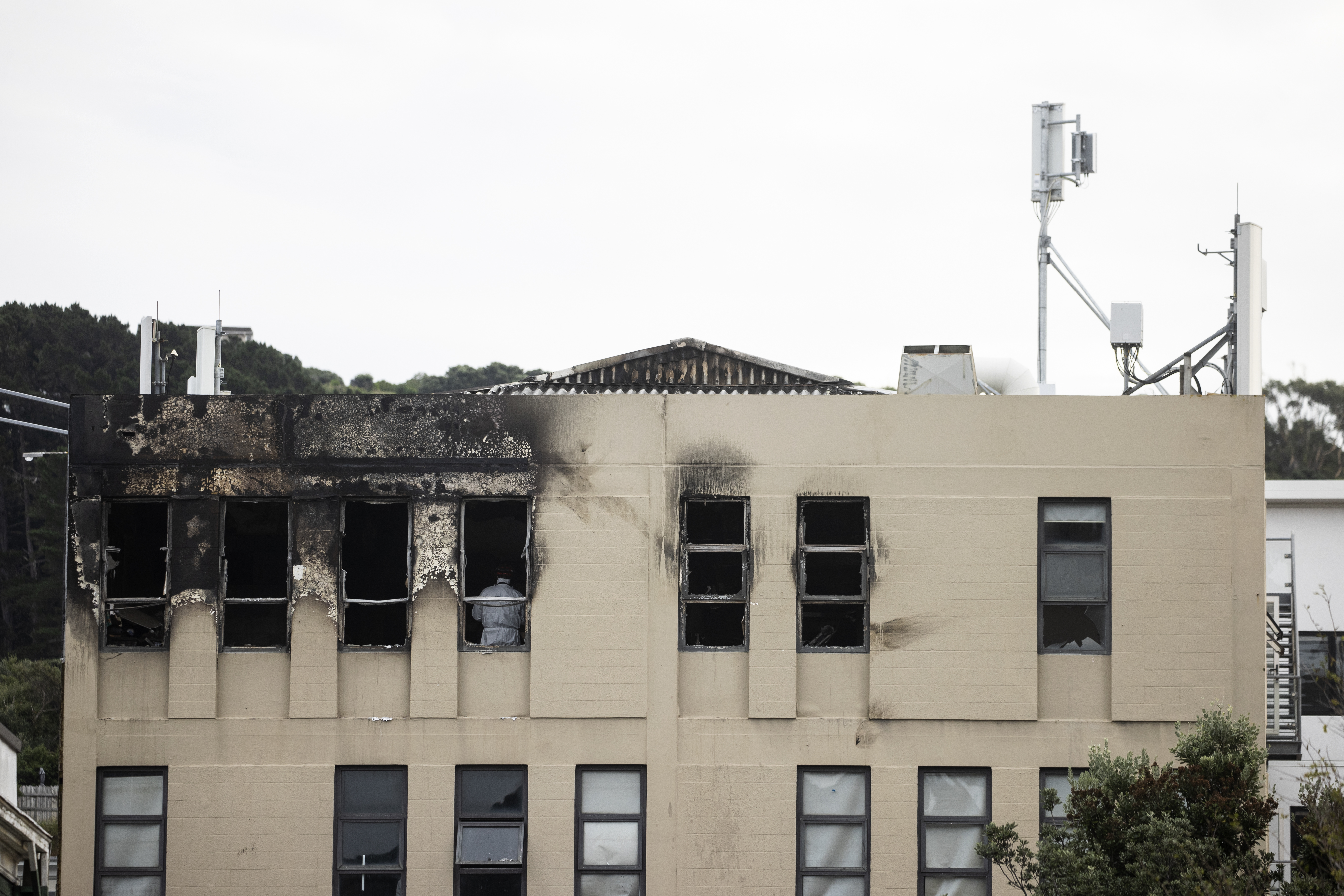 Police are still unable to confirm the Loafers Lodge death toll, with officers unable to enter the building until Thursday. Photo / George Heard