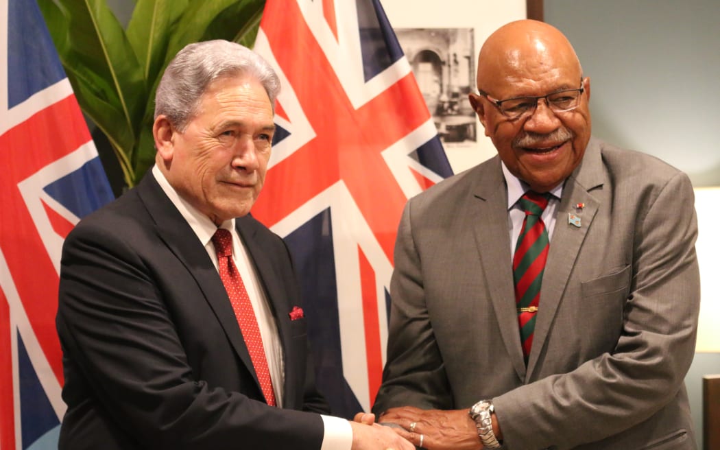 Fijian prime minister Sitiveni Rabuka told Winston Peters and reporters it was good to have someone who was