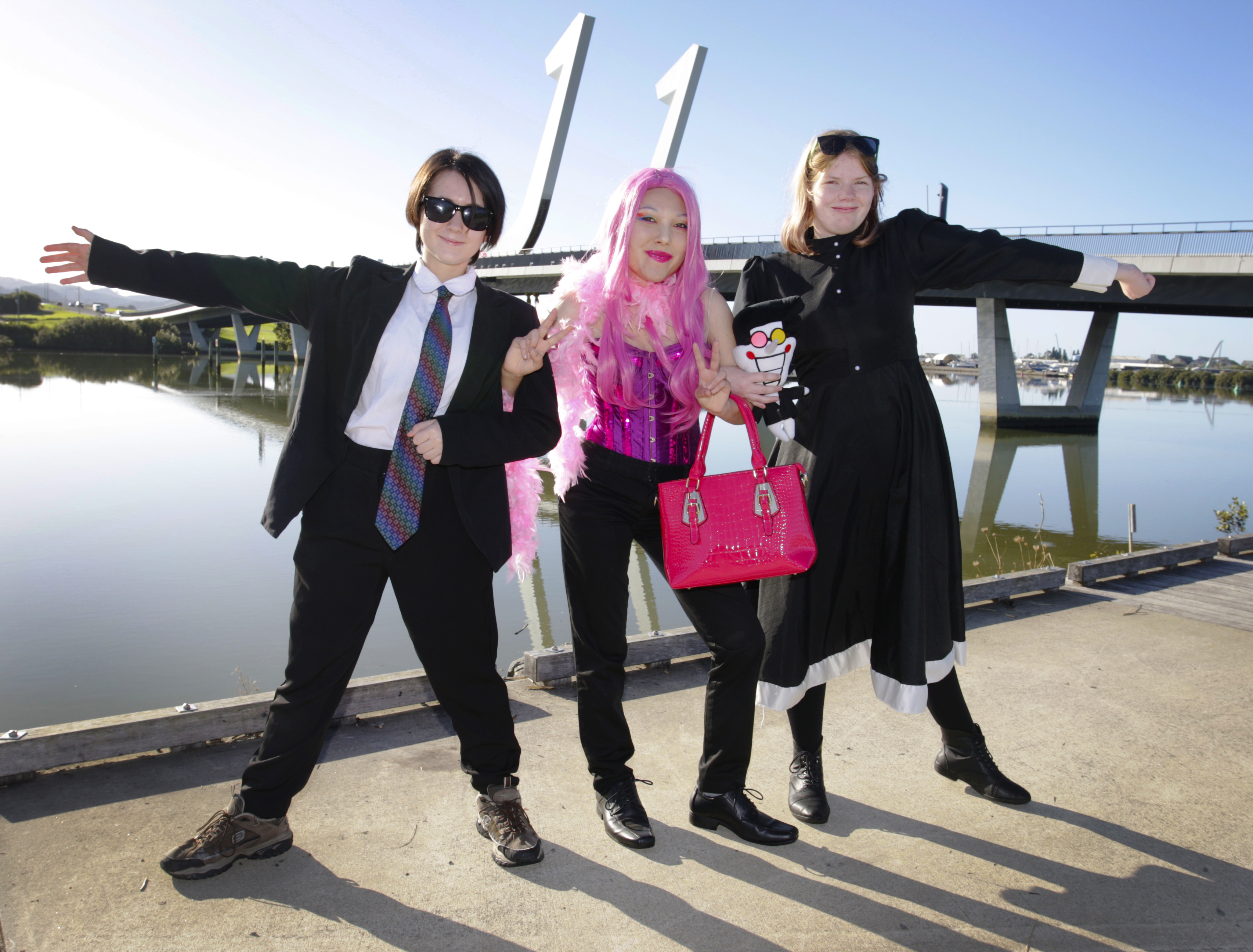 Matt Skeoch, Maji Cochrane and Hannah Rumble looking amazing before the Pride Parade started.