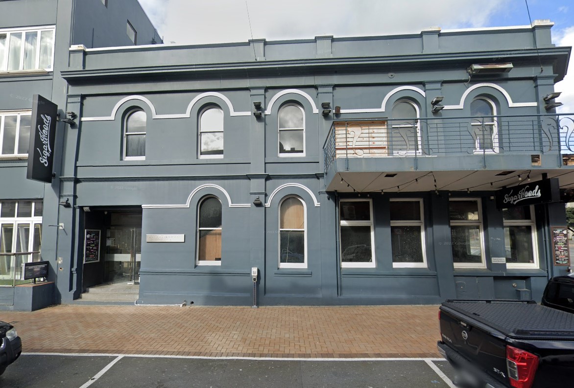 The site of SugarWoods bar on Courtenay Place, Wellington. Photo / Google Maps