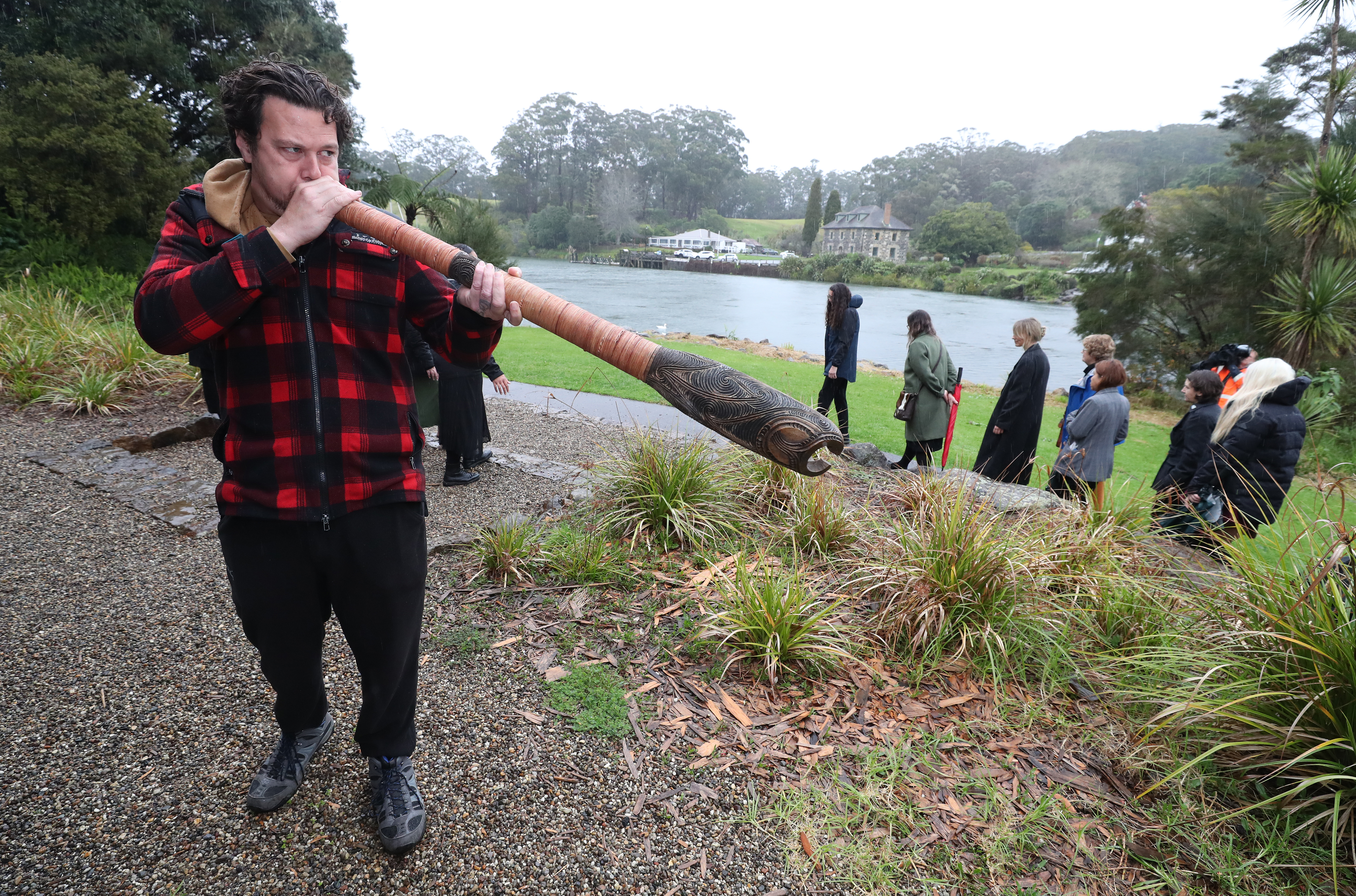 Around 50 people attended Associate Minister for the Environment James Shaw's biodiversity announcement. Photo / Michael Cunningham