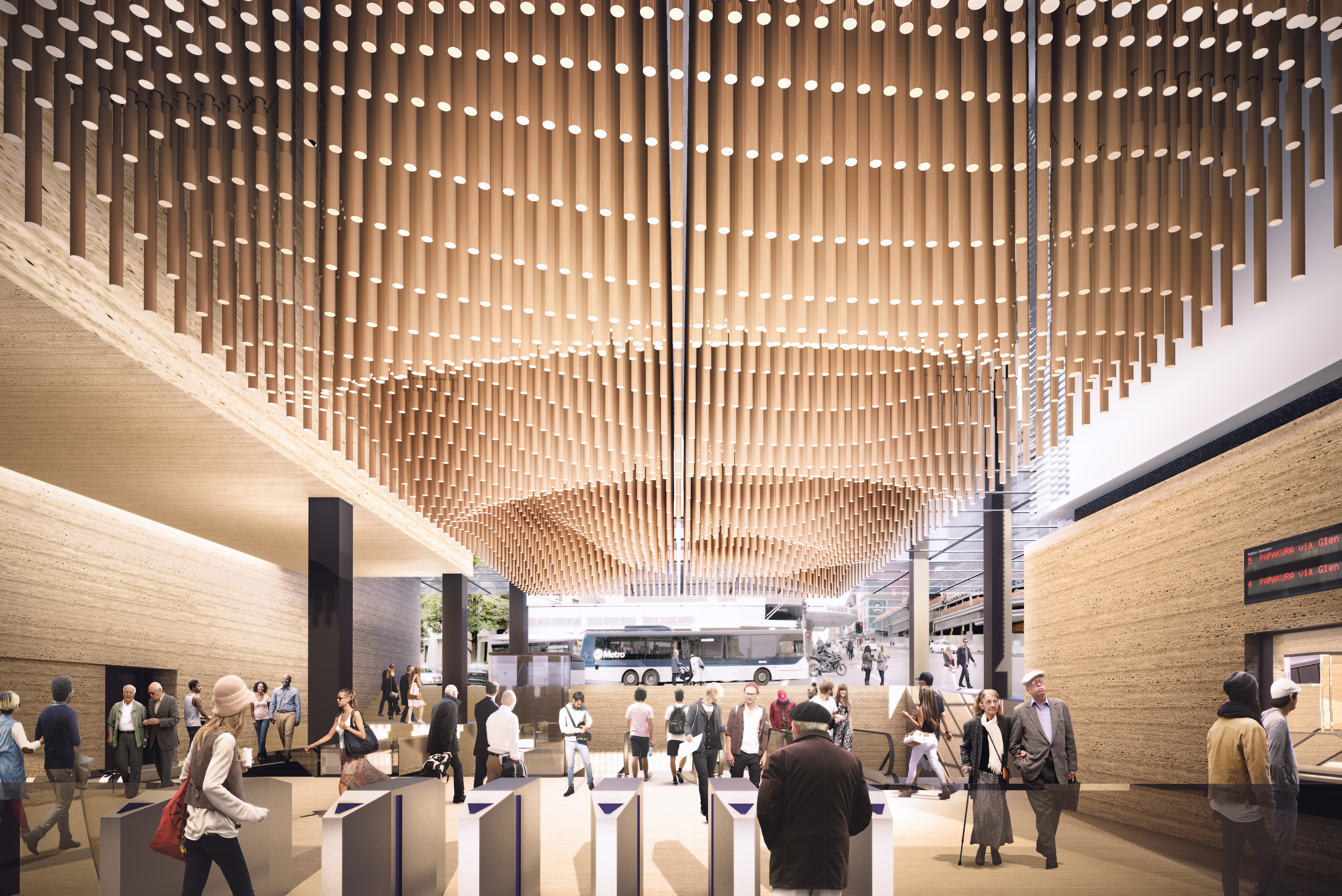 2018 Artist impression Aotea station.