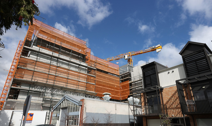 Beachcroft Residences in Onehunga, which is now nearly finished. Photo / Fiona Goodall