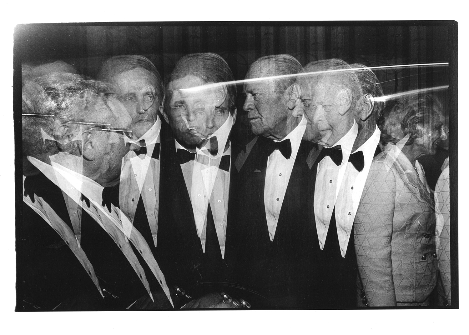 Henry Kissinger, Rudy Giuliani and Gerald Ford at the Waldorf in 1994. Photo / Dafydd Jones via The New York Times