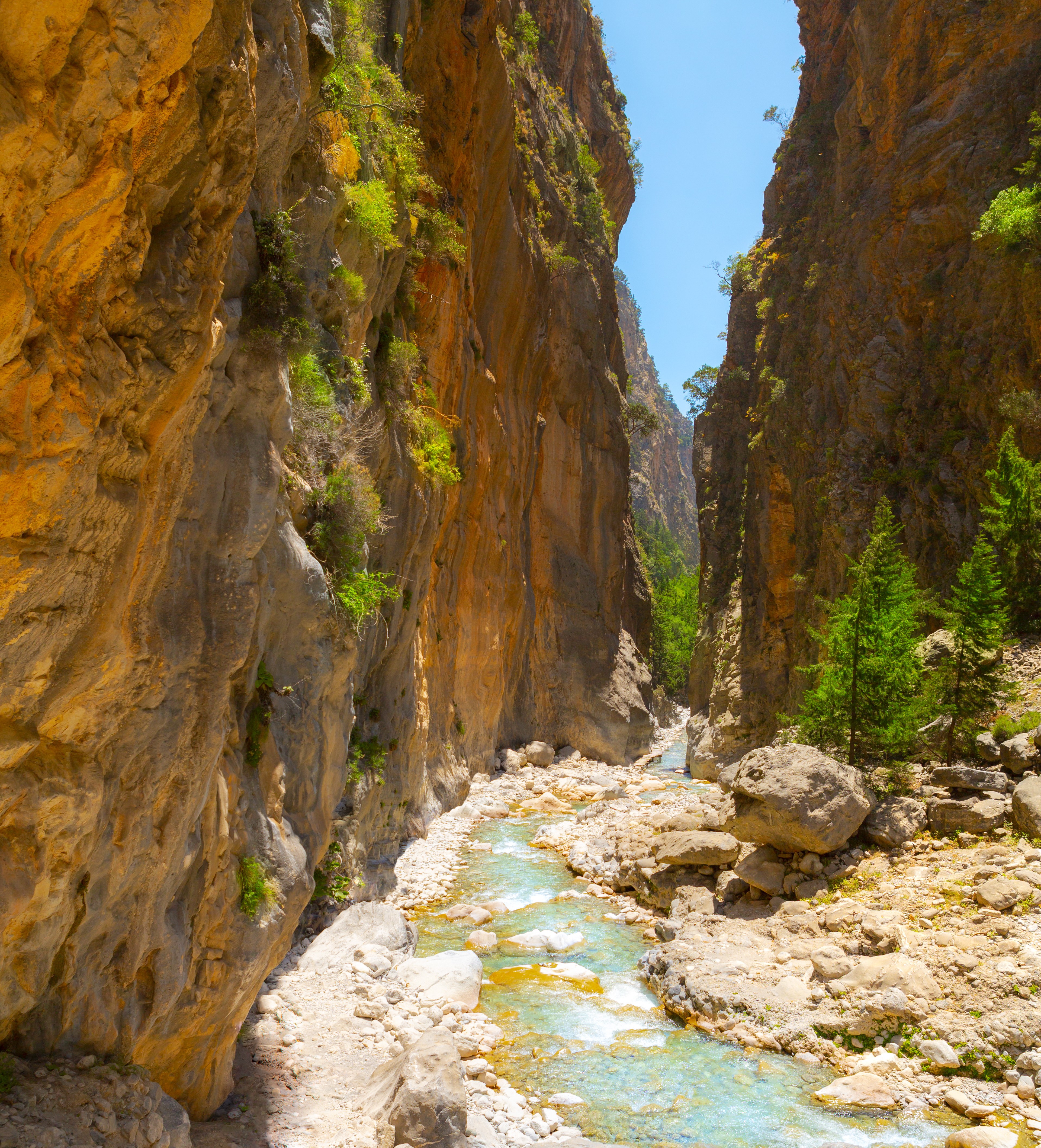 Passage of famous Samaria Gorge, Crete, Greece. It is one of Europe's longest gorges. Photo / 123rf