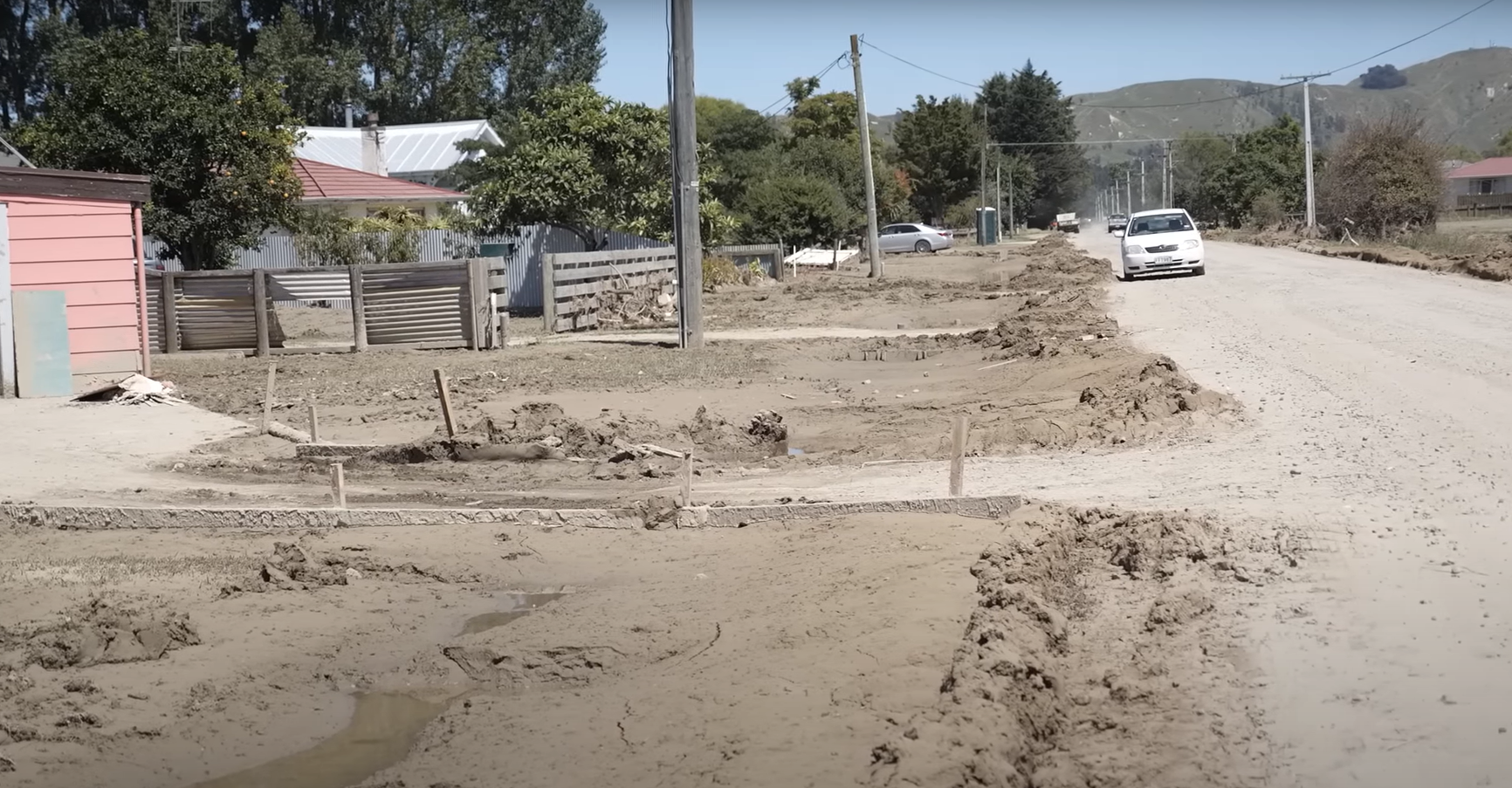 The streets of Wairoa are inundated with silt after Cyclone Gabrielle. Photo / Gisborne Herald